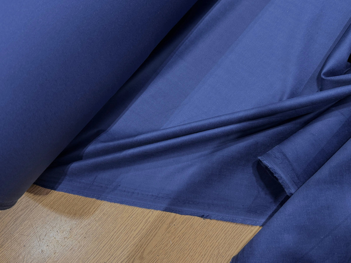 VELOURS DE COTON CLASSIQUE 1000 RAIES STRETCH BLEU 97% COTON - My Little Coupon