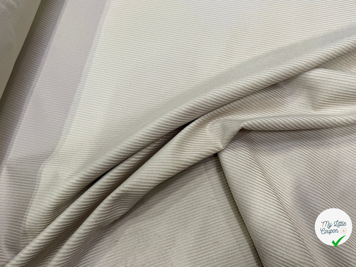 VELOURS DE COTON CLASSIQUE 300 RAIES BEIGE 100% COTON - My Little Coupon