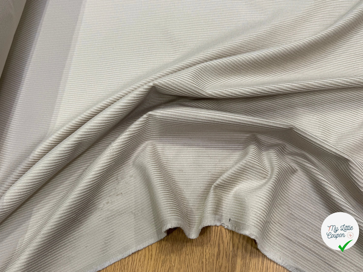 VELOURS DE COTON CLASSIQUE 300 RAIES BEIGE 100% COTON - My Little Coupon