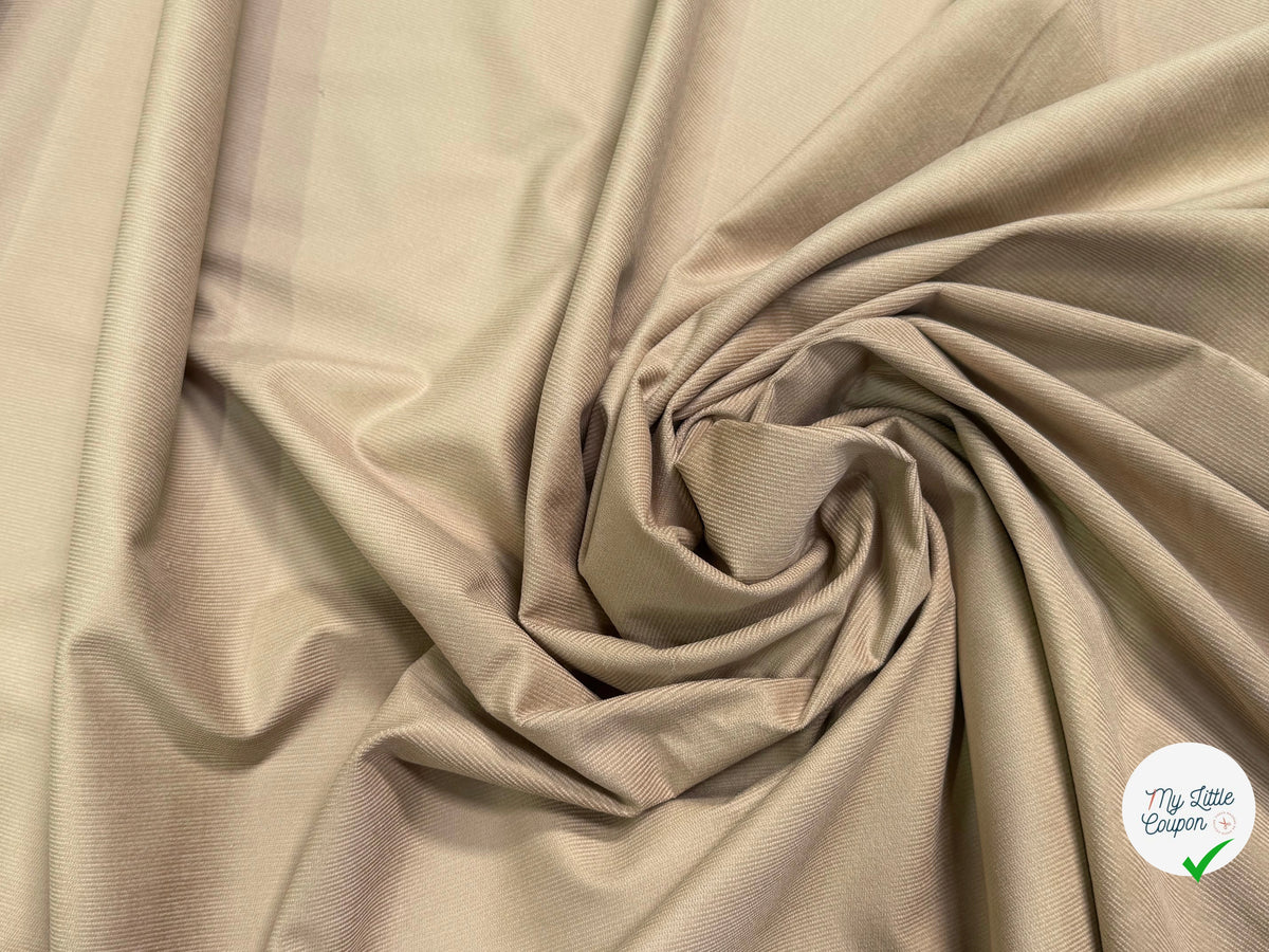 VELOURS DE COTON CLASSIQUE 800 RAIES STRETCH BEIGE 98% COTON - My Little Coupon