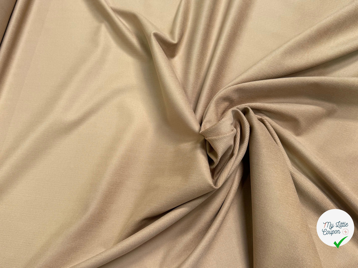 VELOURS DE COTON CLASSIQUE 800 RAIES STRETCH BEIGE 98% COTON - My Little Coupon