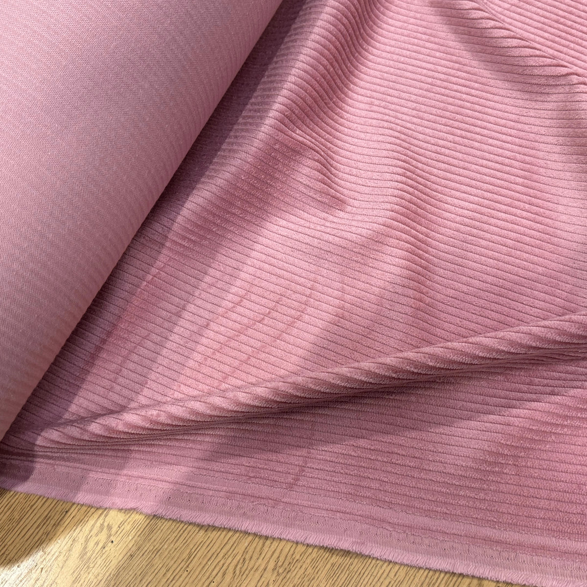 VELOURS DE COTON CLASSIQUE CÂBLÉ ROSE 85% COTON - My Little Coupon