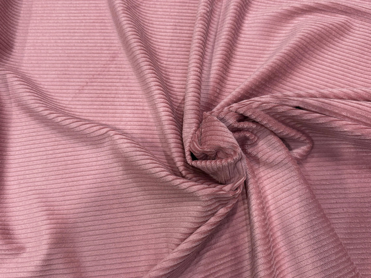 VELOURS DE COTON CLASSIQUE CÂBLÉ ROSE 85% COTON - My Little Coupon