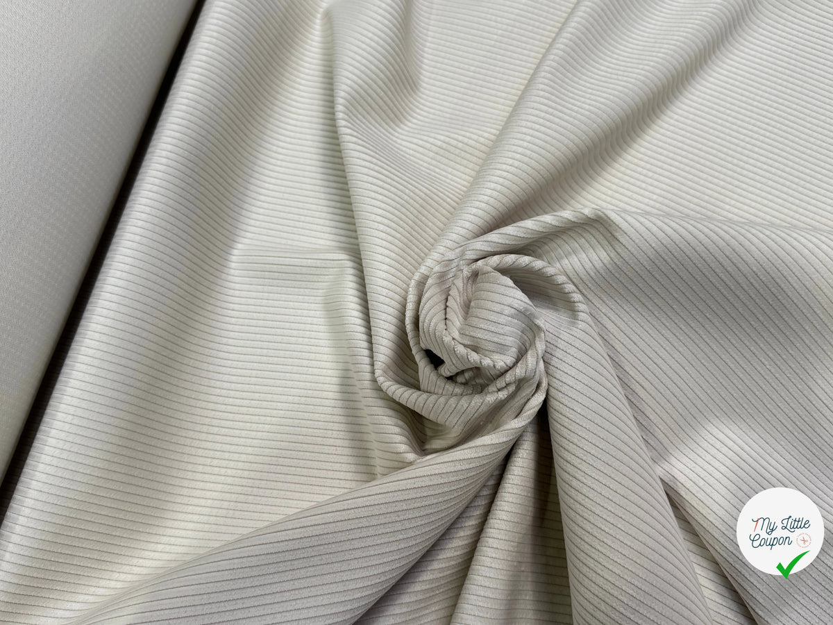 VELOURS DE COTON CORDELET BEIGE CLAIR 100% COTON - My Little Coupon