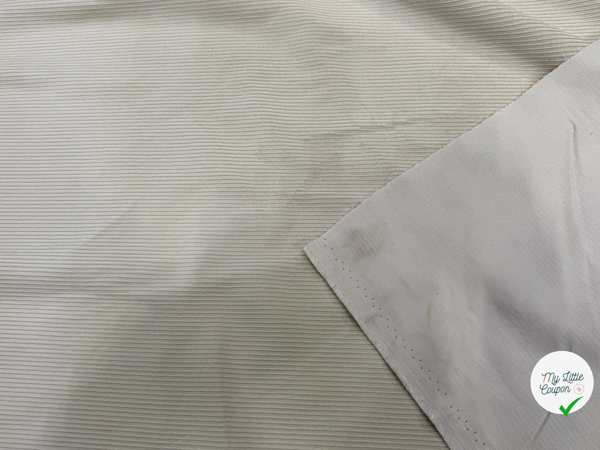 VELOURS DE COTON ET LYOCELL 300 RAIES BEIGE 58% COTON 42% LYOCELL - My Little Coupon
