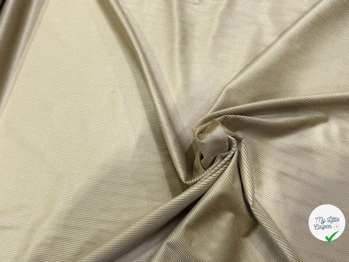 VELOURS DE COTON ET MODAL 500 RAIES STRETCH BEIGE 78% COTON - My Little Coupon