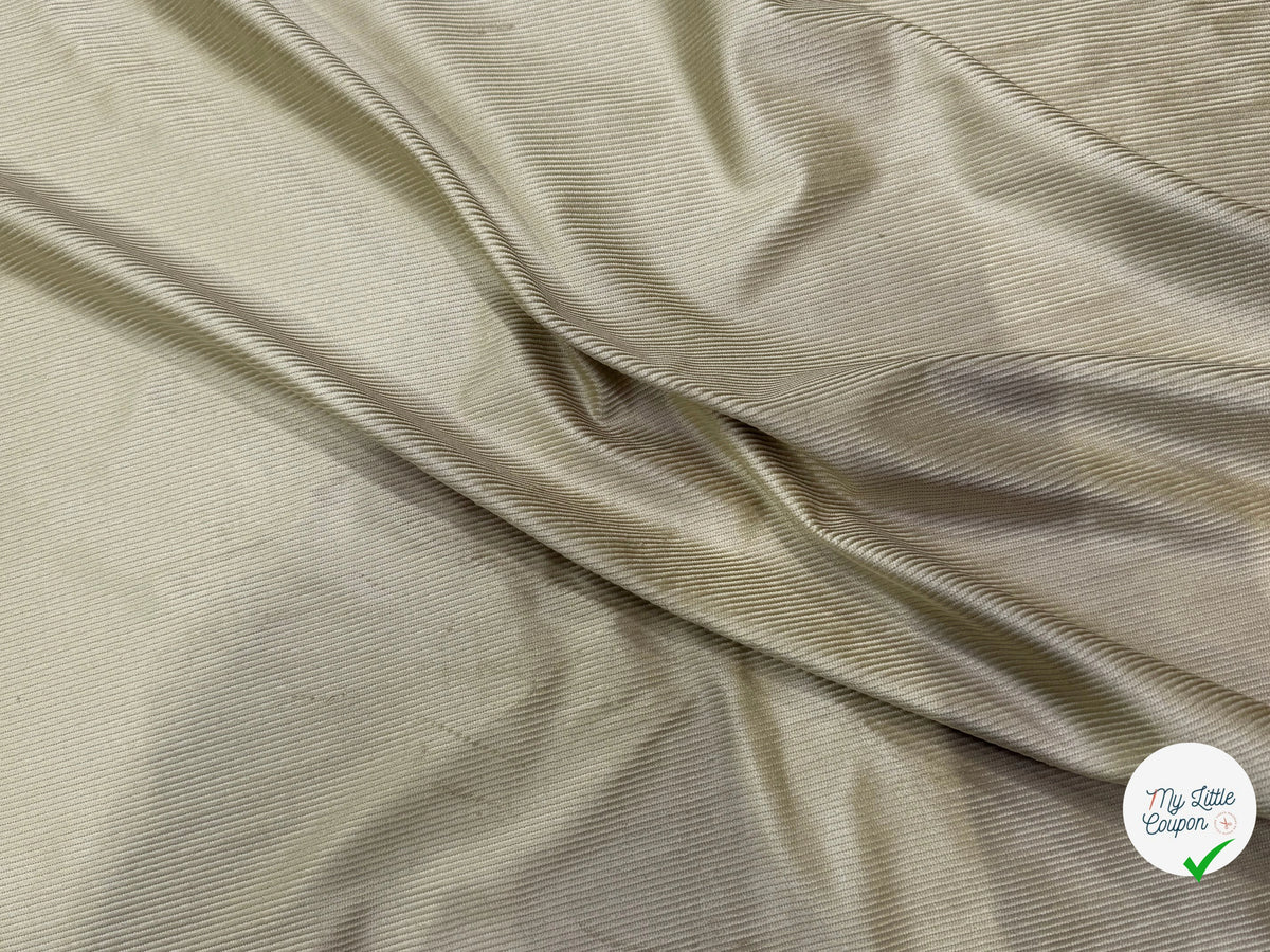 VELOURS DE COTON ET MODAL 500 RAIES STRETCH BEIGE 78% COTON - My Little Coupon