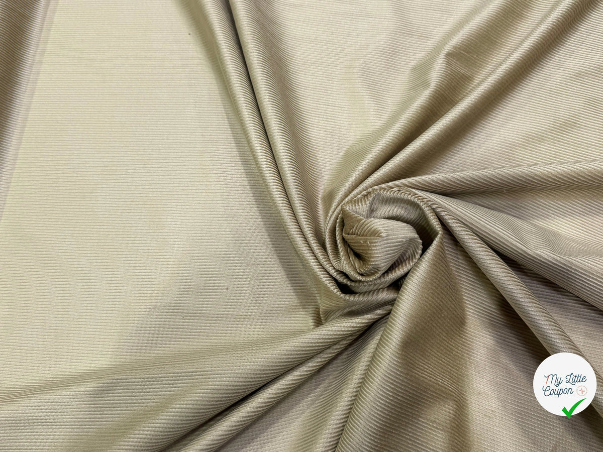 VELOURS DE COTON ET MODAL 500 RAIES STRETCH BEIGE 78% COTON - My Little Coupon