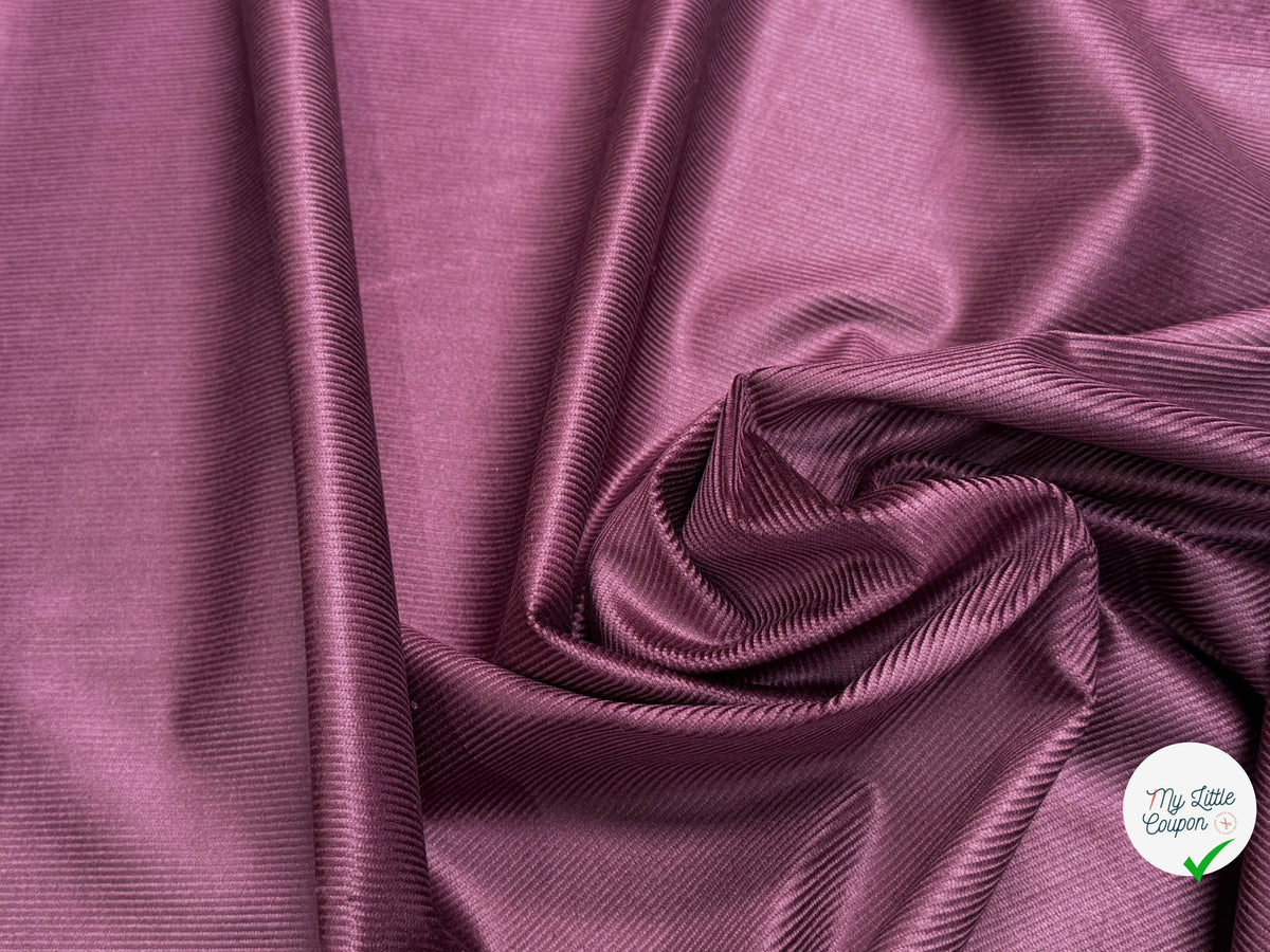 VELOURS DE COTON ET MODAL 500 RAIES STRETCH BORDEAUX 78% COTON - My Little Coupon