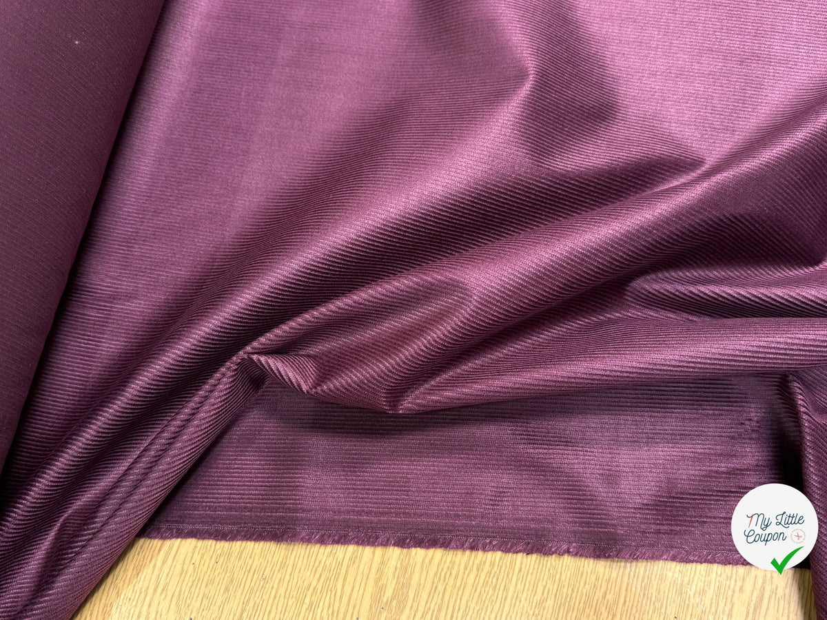 VELOURS DE COTON ET MODAL 500 RAIES STRETCH BORDEAUX 78% COTON - My Little Coupon