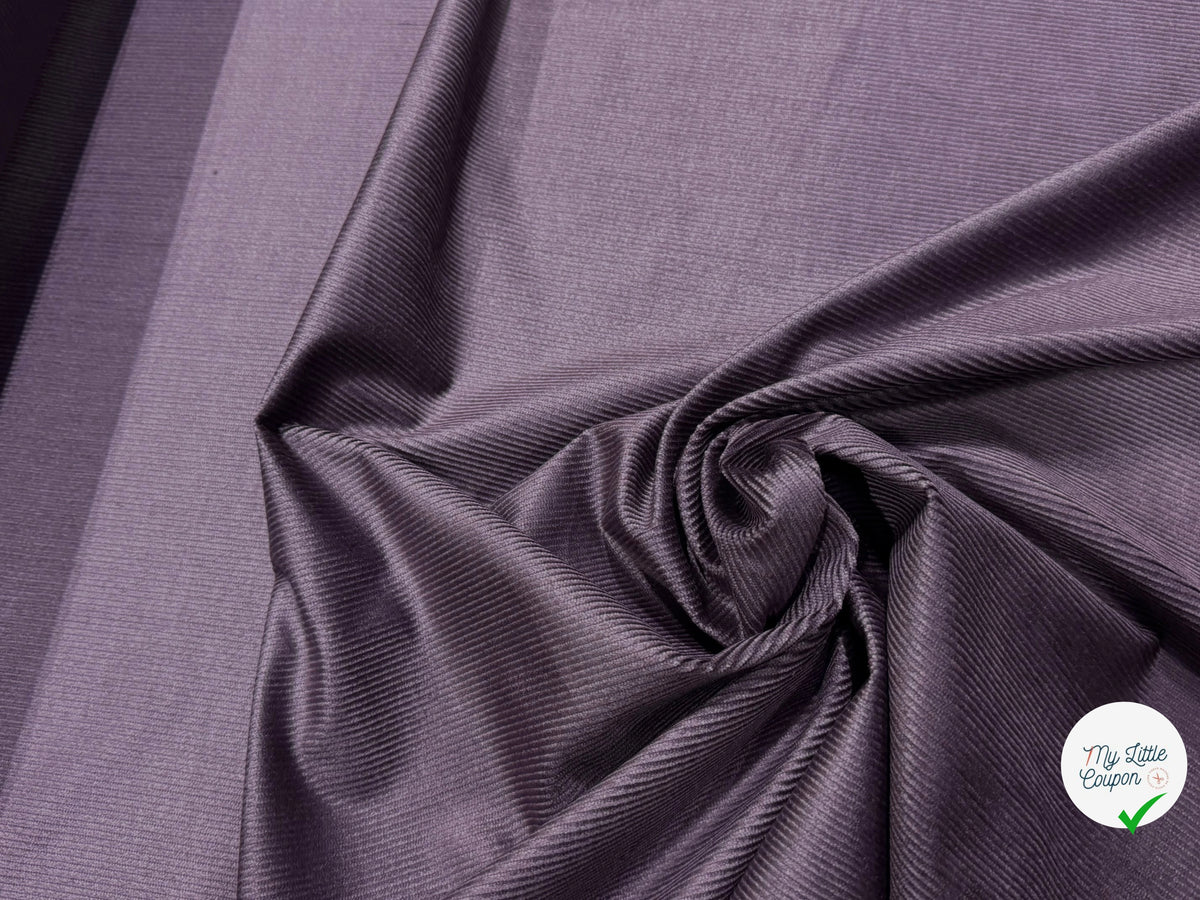 VELOURS DE COTON ET MODAL 500 RAIES STRETCH VIOLET FONCÉ 78% COTON - My Little Coupon