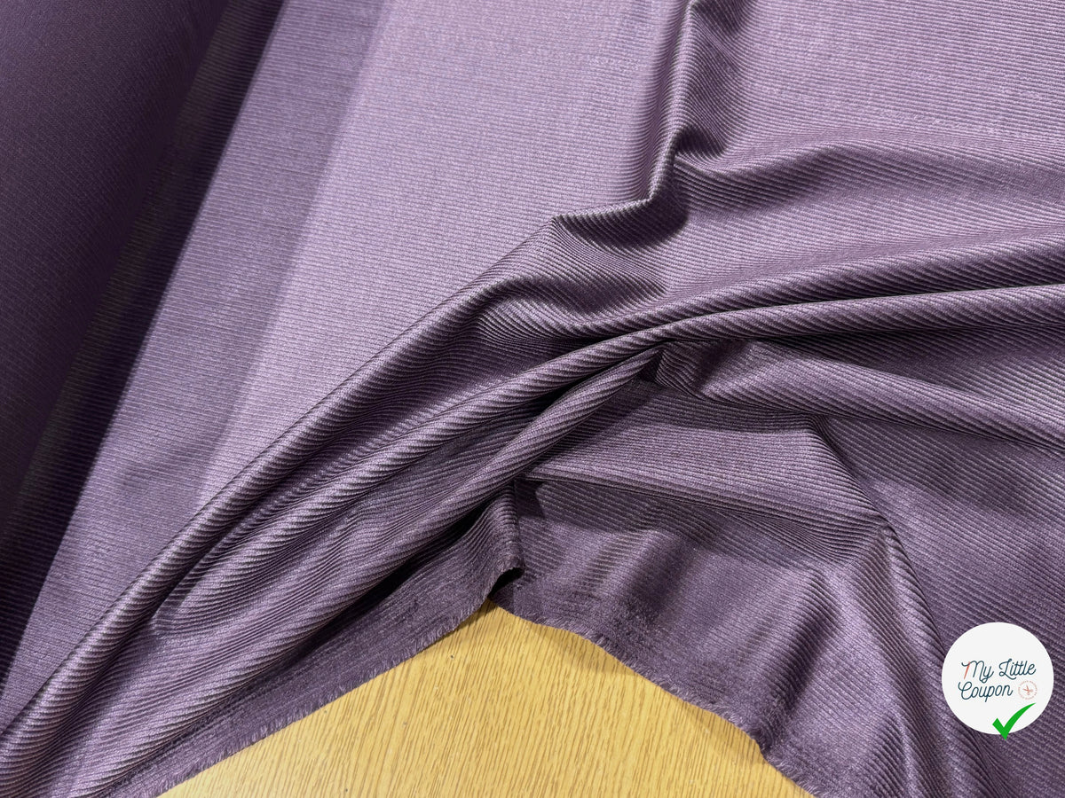 VELOURS DE COTON ET MODAL 500 RAIES STRETCH VIOLET FONCÉ 78% COTON - My Little Coupon