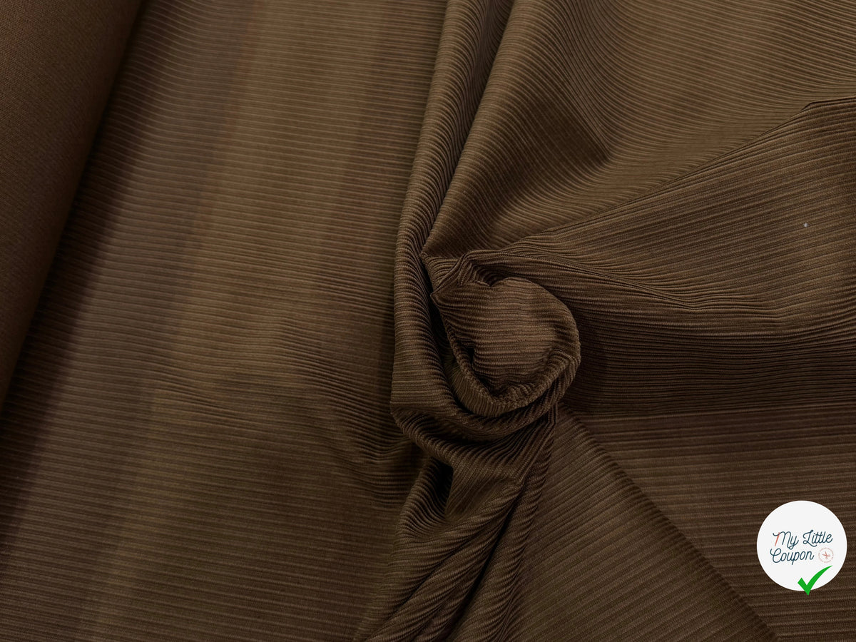 VELOURS DE COTON FANTAISIE 400 RAIES BRONZE 100% COTON - My Little Coupon