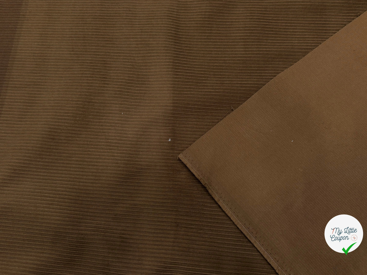 VELOURS DE COTON FANTAISIE 400 RAIES BRONZE 100% COTON - My Little Coupon