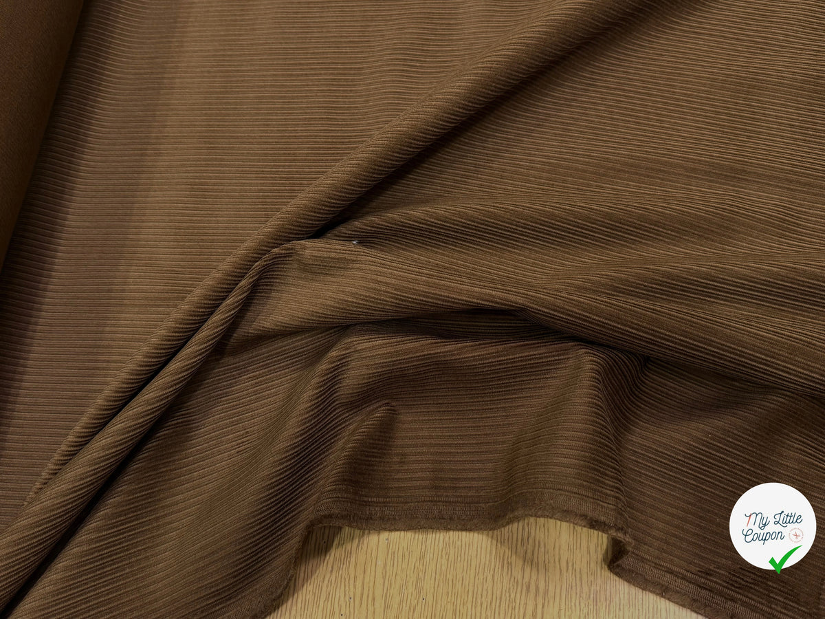 VELOURS DE COTON FANTAISIE 400 RAIES BRONZE 100% COTON - My Little Coupon