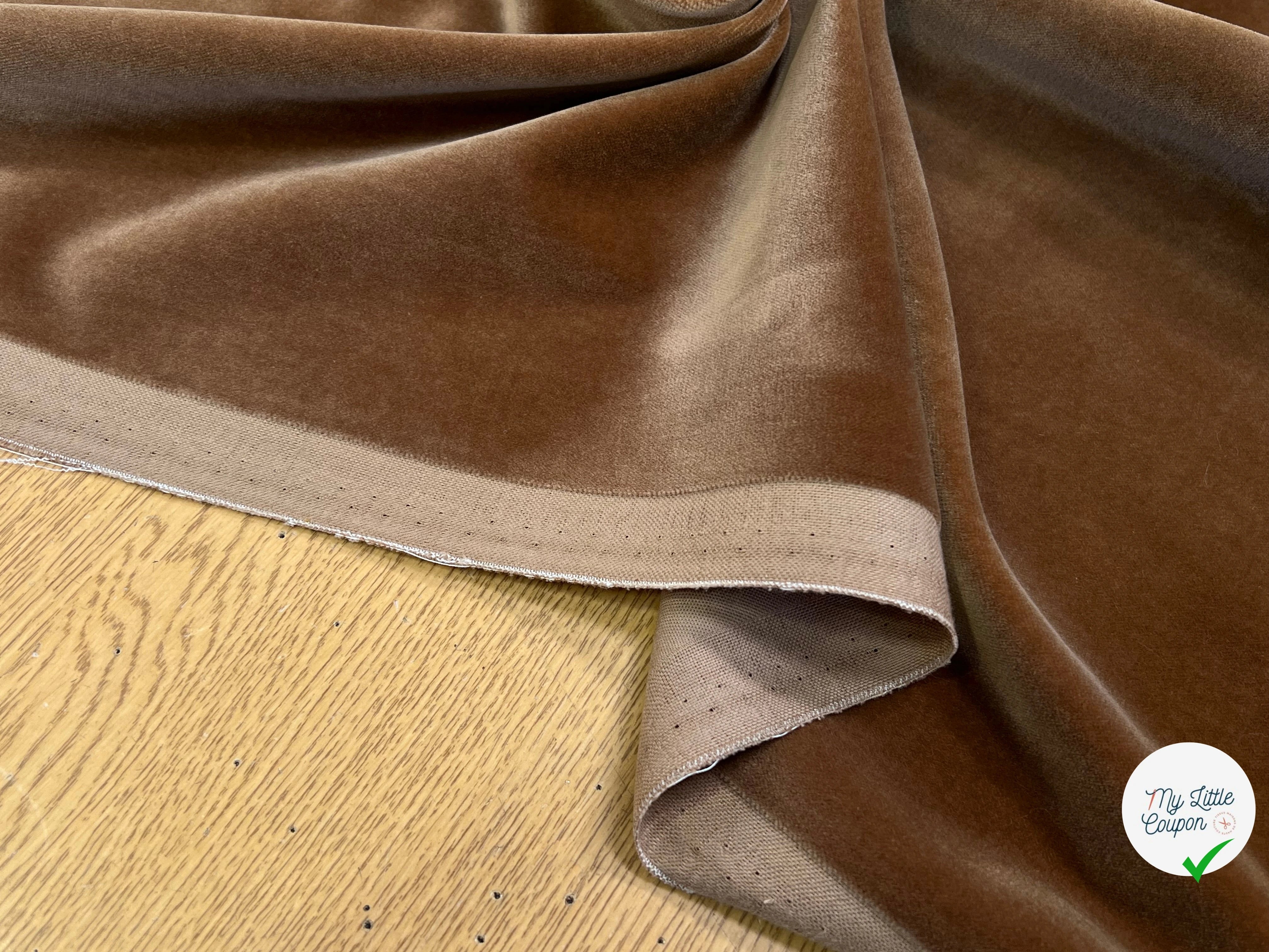 VELOURS DE COTON LISSE BEIGE 100% COTON - My Little Coupon