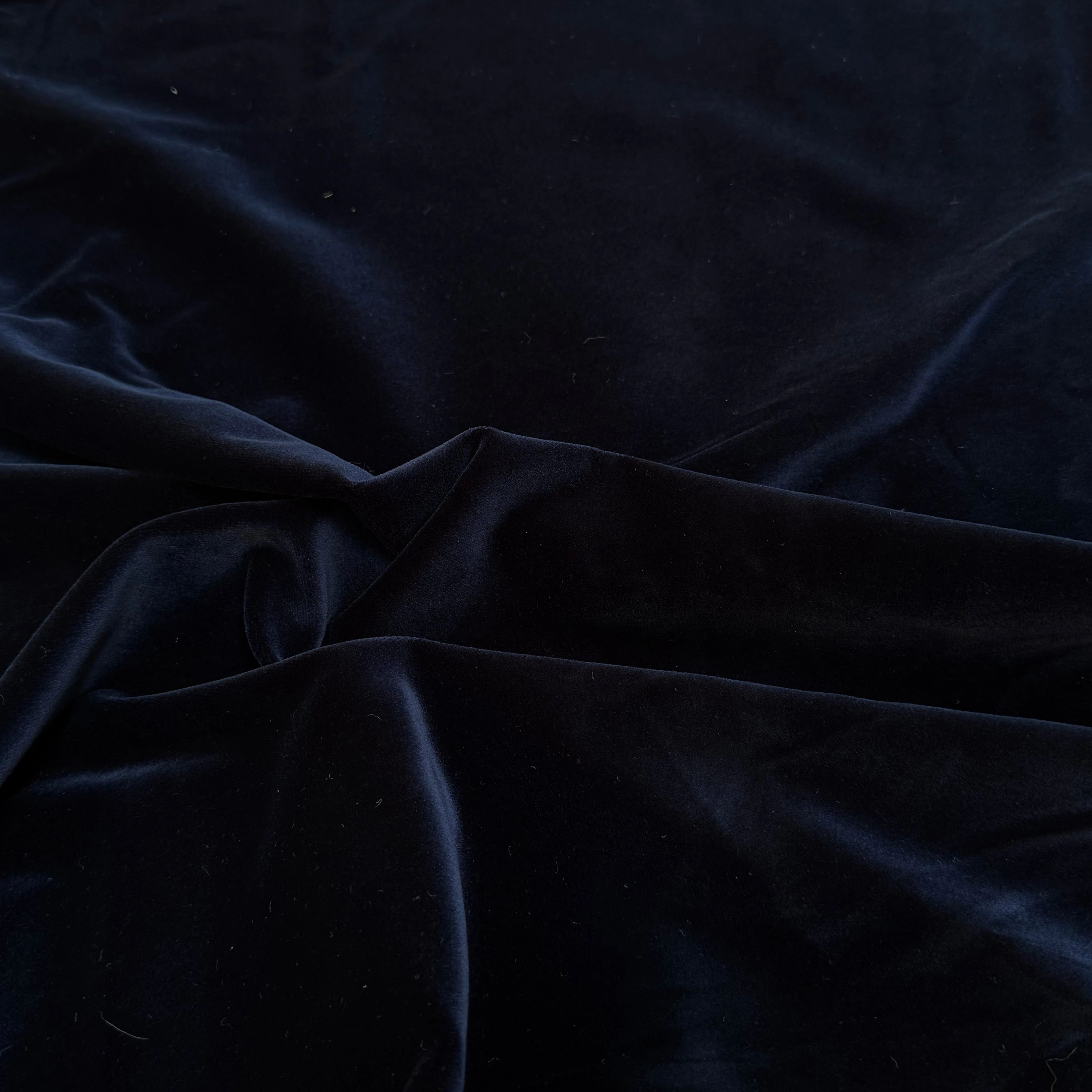 VELOURS DE COTON LISSE TOUT DOUX BLEU MARINE ULTRA BEAU - My Little Coupon