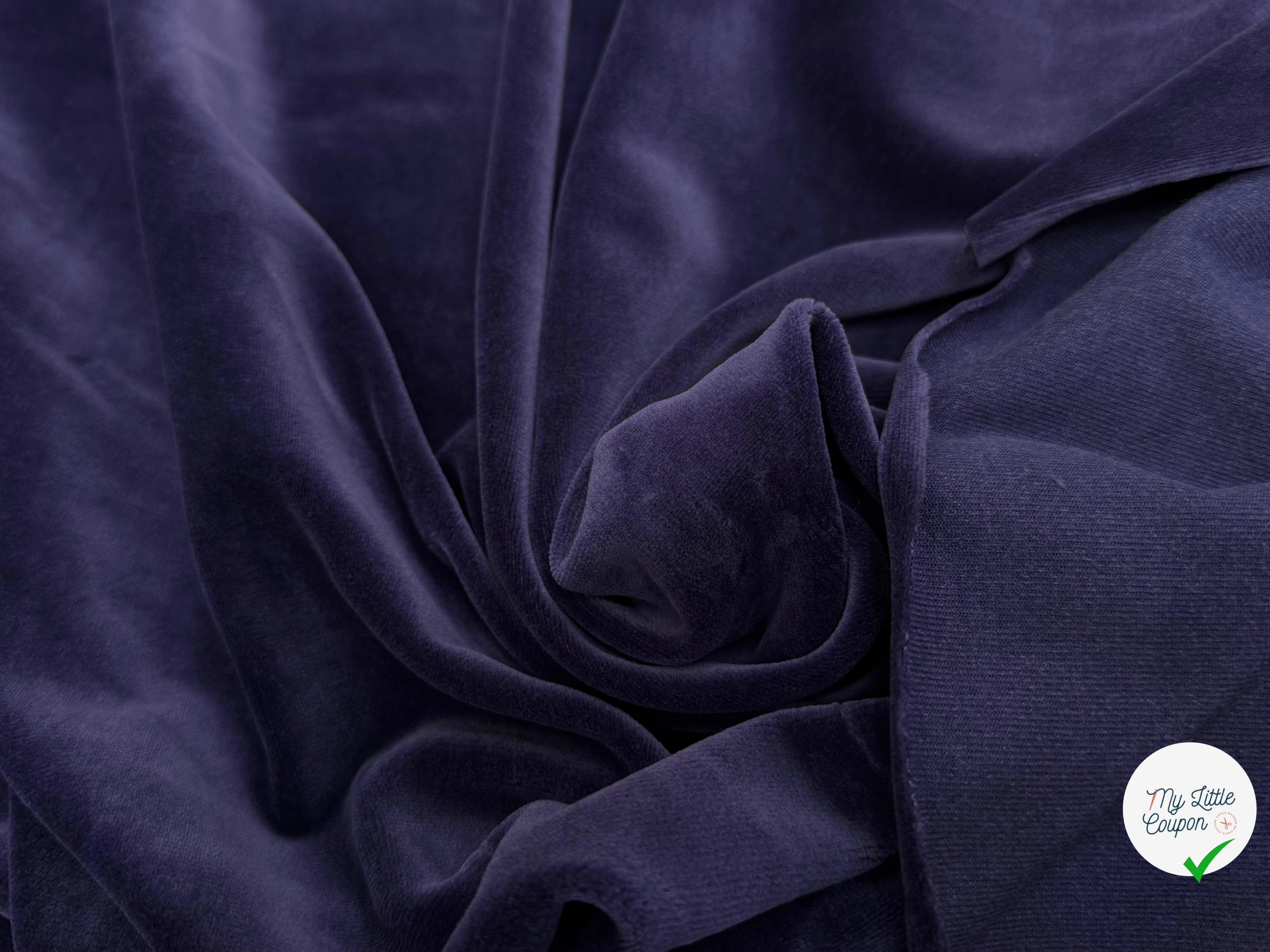 VELOURS DE COTON MOUSSE STRETCH WORK BLUE TOUCHER DOUX - My Little Coupon