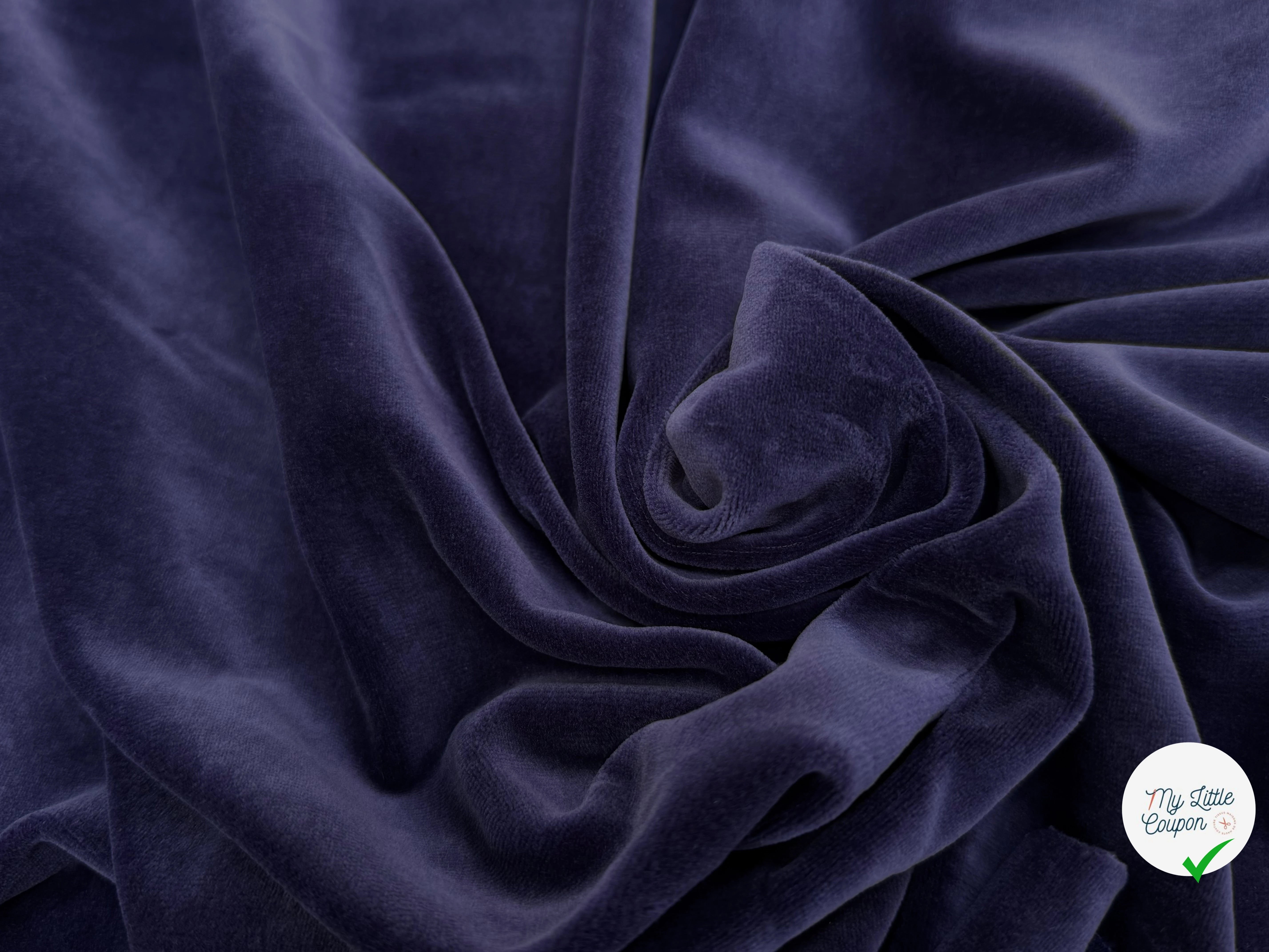 VELOURS DE COTON MOUSSE STRETCH WORK BLUE TOUCHER DOUX - My Little Coupon