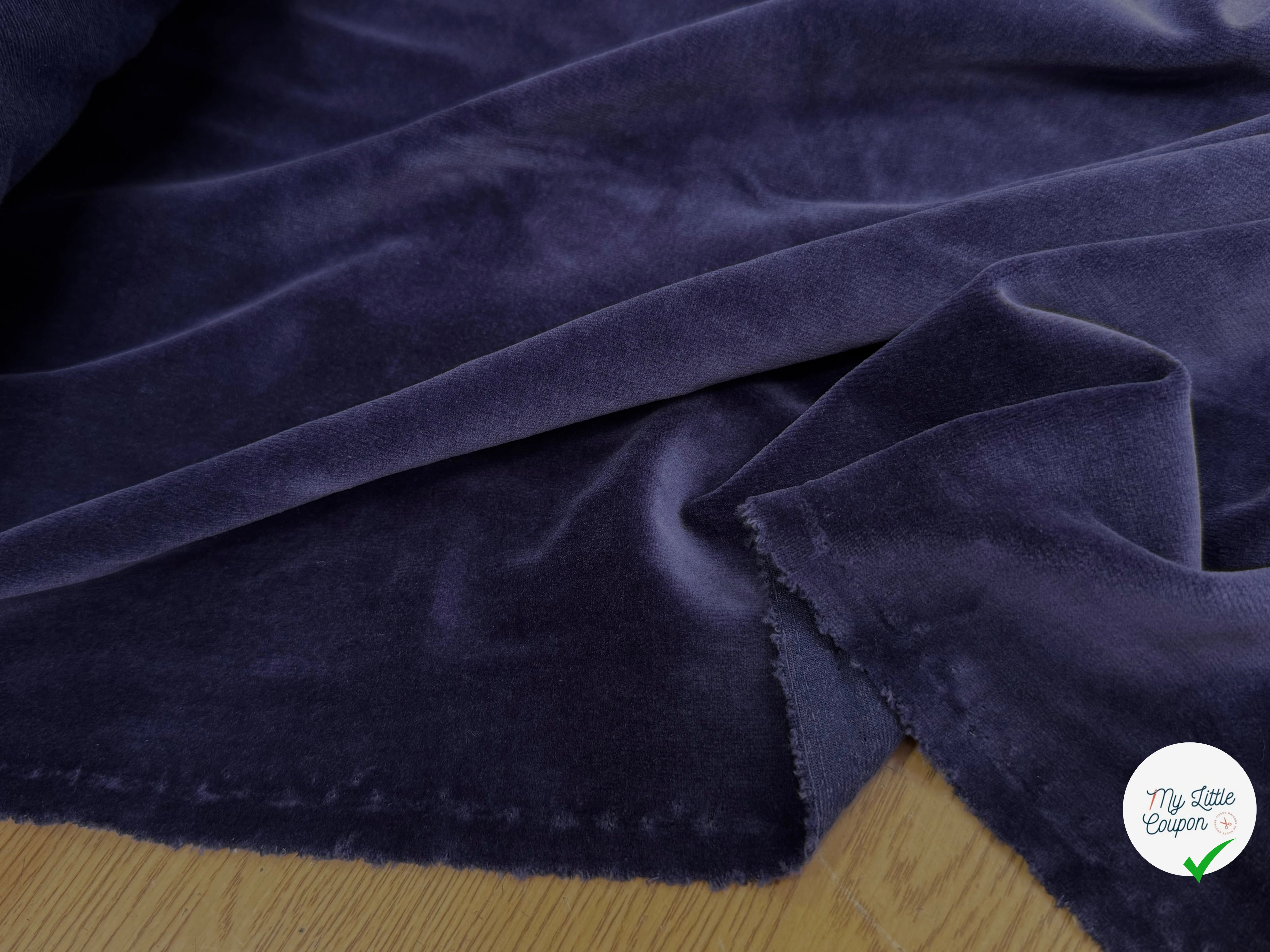 VELOURS DE COTON MOUSSE STRETCH WORK BLUE TOUCHER DOUX - My Little Coupon