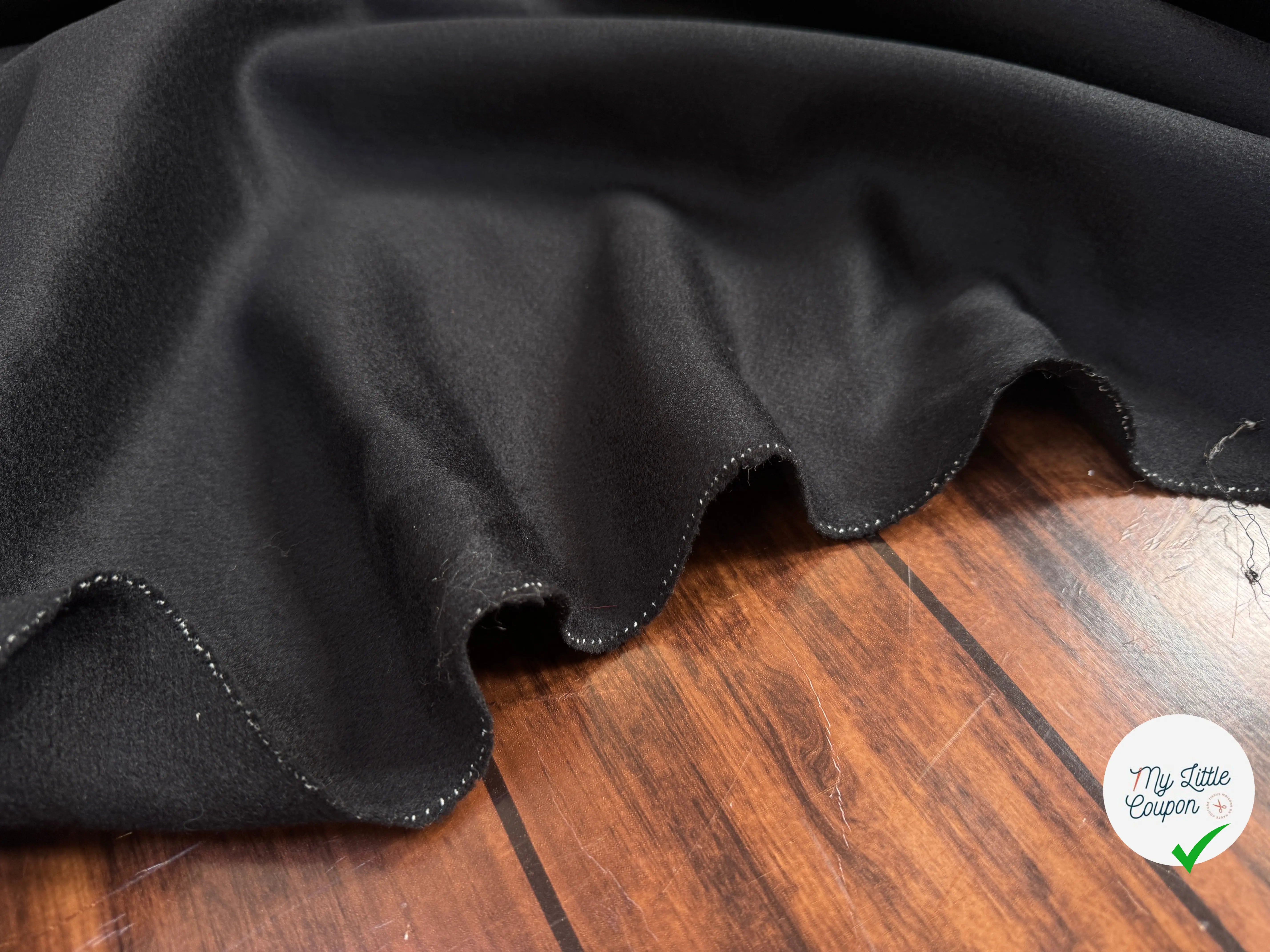 VELOURS DE LAINE MANTEAU SUBLIMISSIME NOIR PROFOND - My Little Coupon