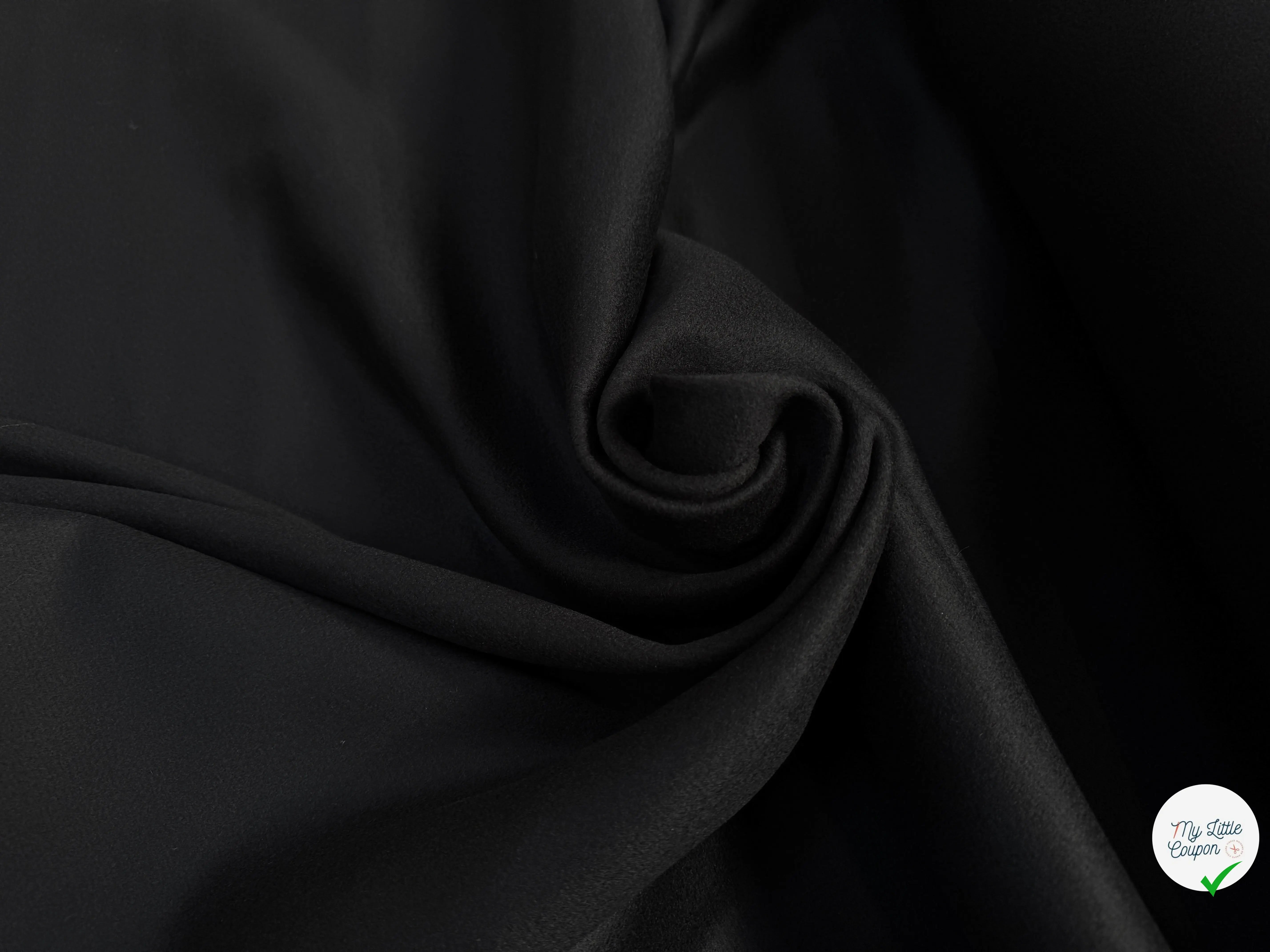 VELOURS DE LAINE MANTEAU SUBLIMISSIME NOIR PROFOND - My Little Coupon