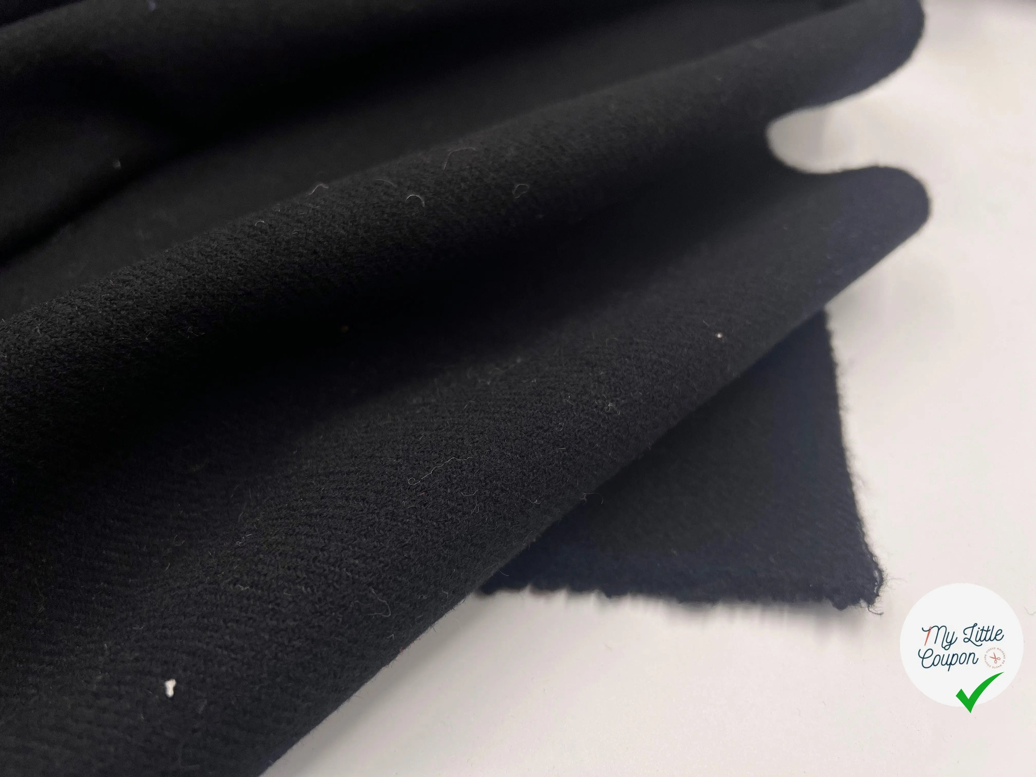 VELOURS DE LAINE NOIR SUBLISSIMO - My Little Coupon - tissu - coudre