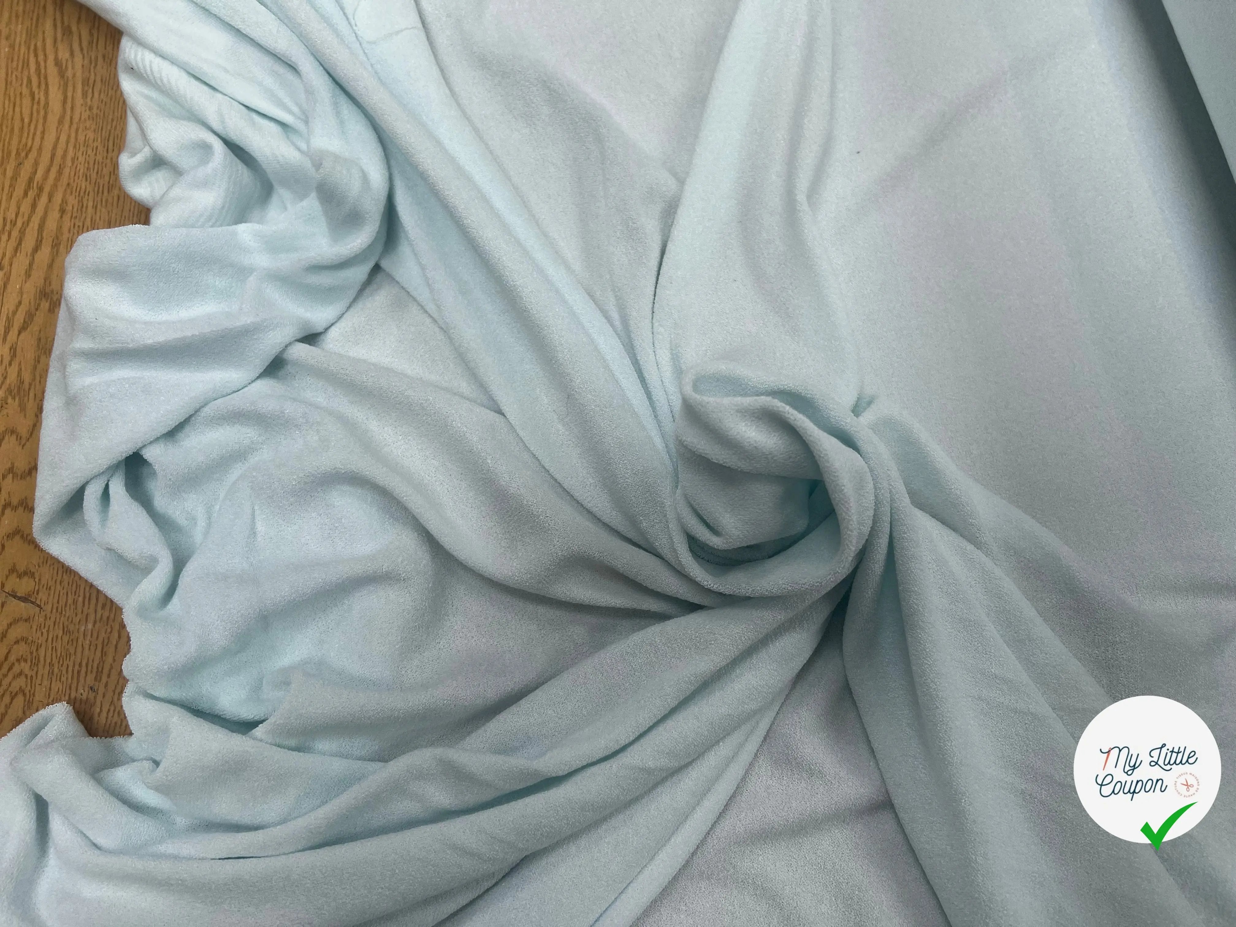VELOURS ÉPONGE COTON BLEU MENTHE GLACE - My Little Coupon