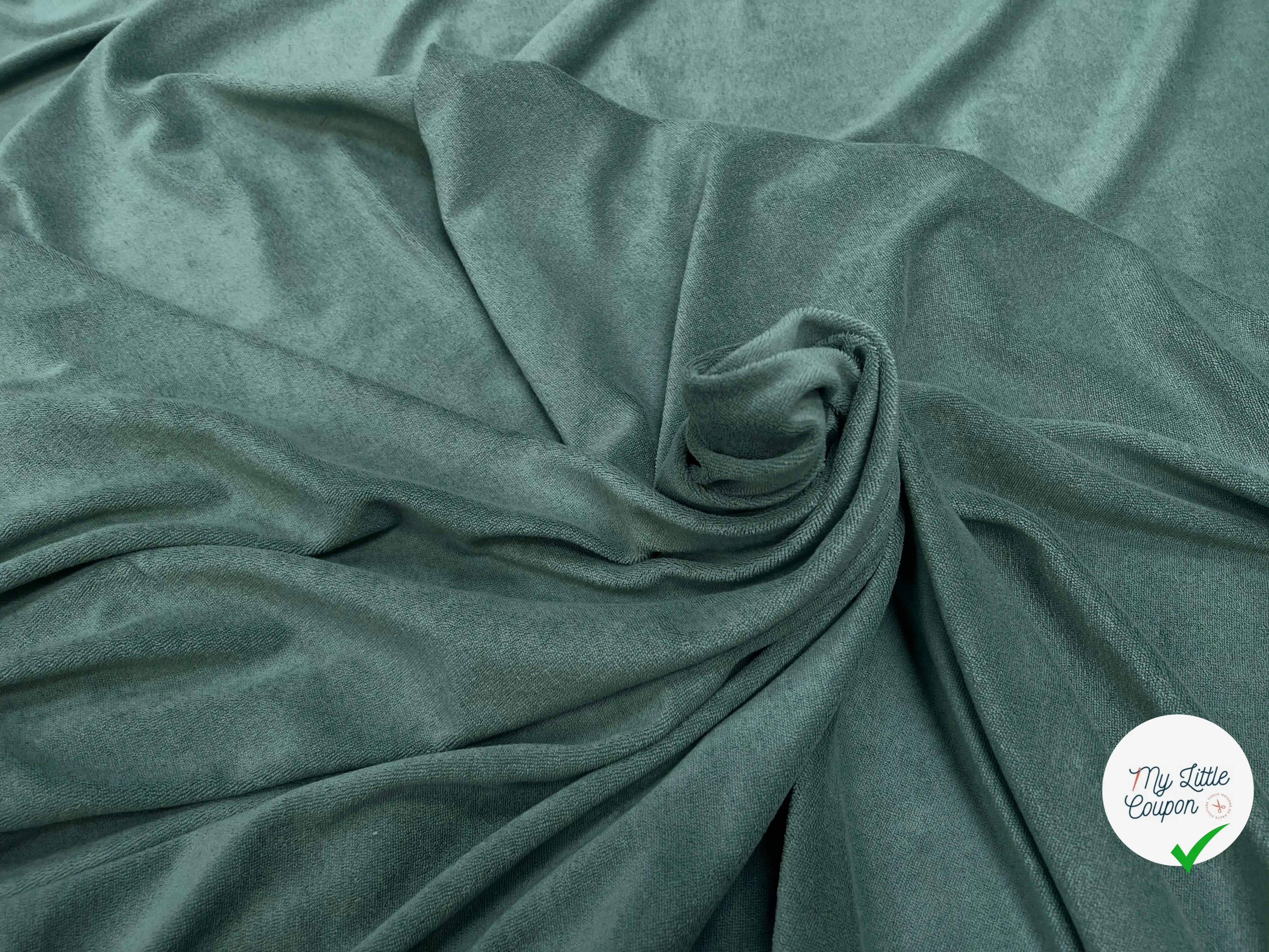 VELOURS EPONGE VERTE AMANDE 80% COTON MADE IN FRANCE - My Little Coupon