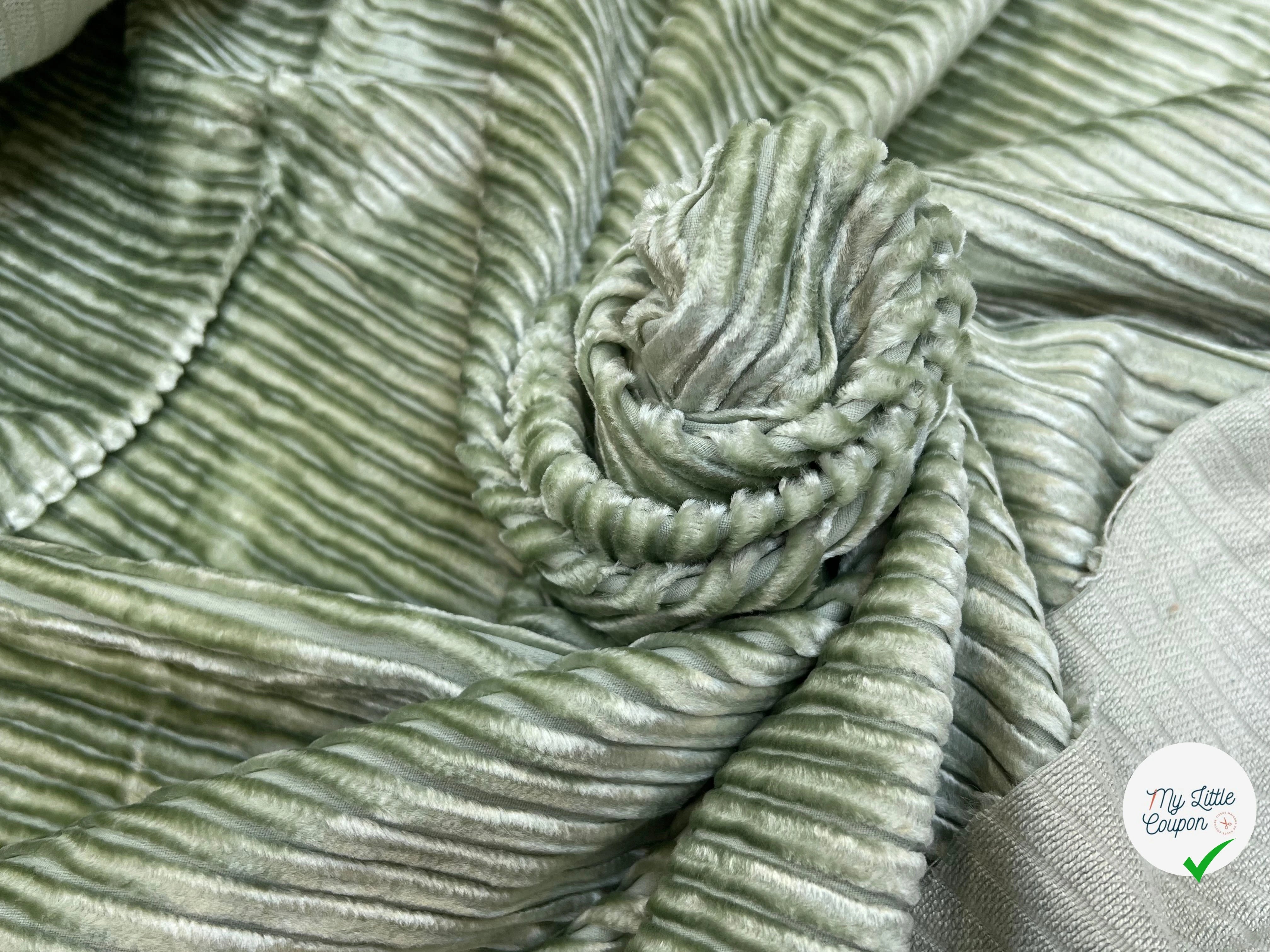 VELOURS GROSSES CÔTES AMANDE - My Little Coupon