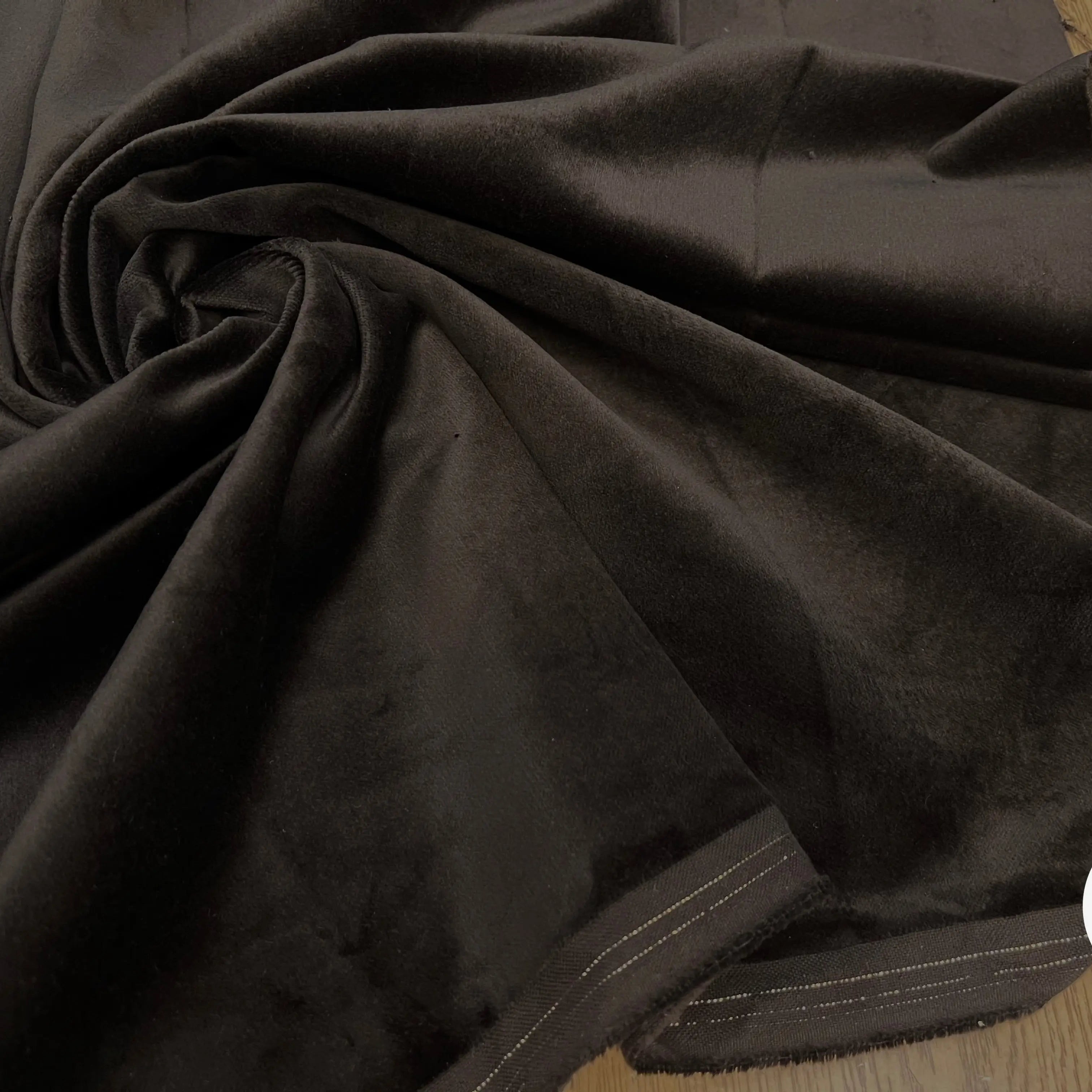 VELOURS LISSE COTON MARRON ITALIEN - My Little Coupon