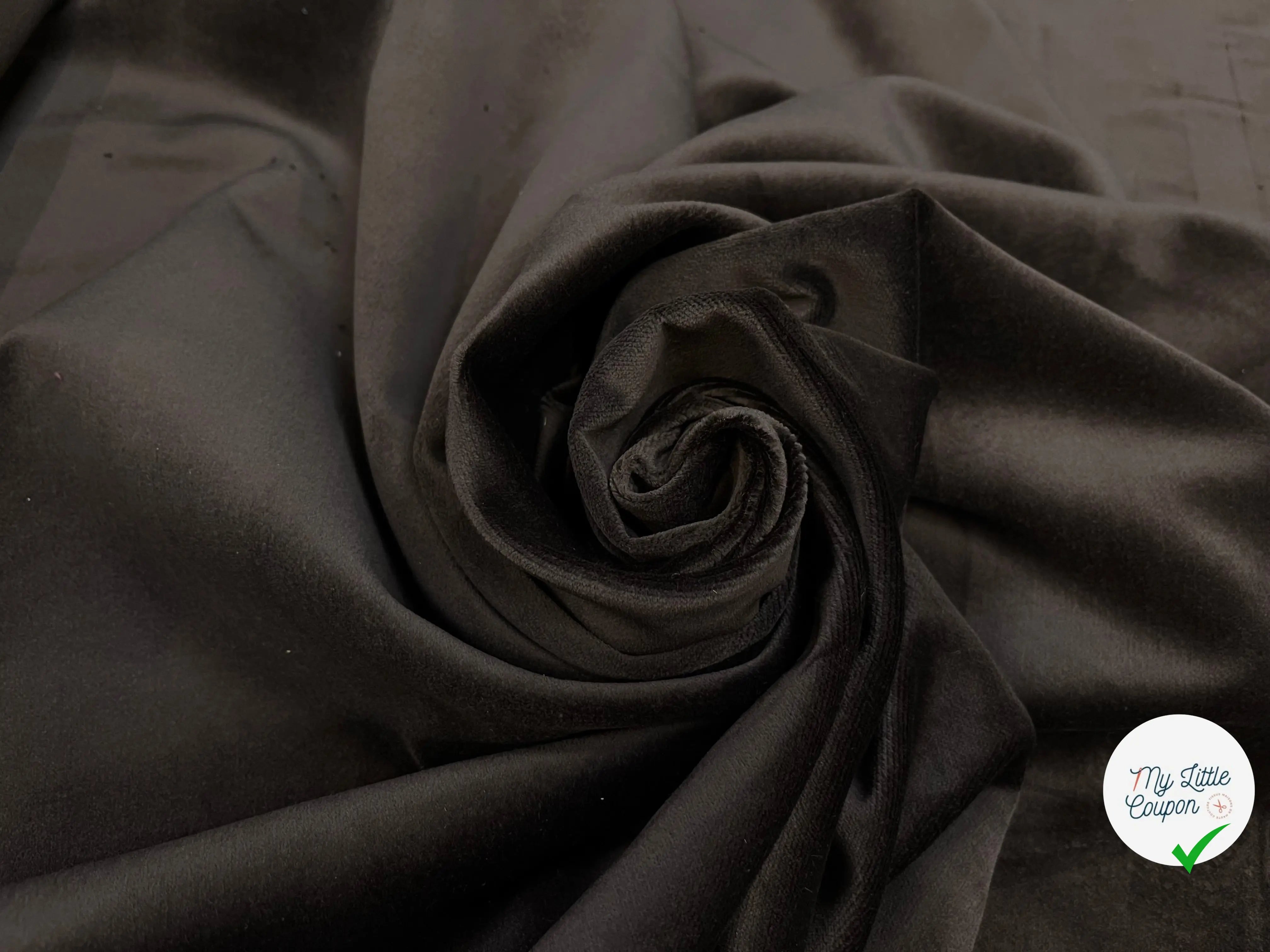 VELOURS LISSE COTON MARRON ITALIEN - My Little Coupon