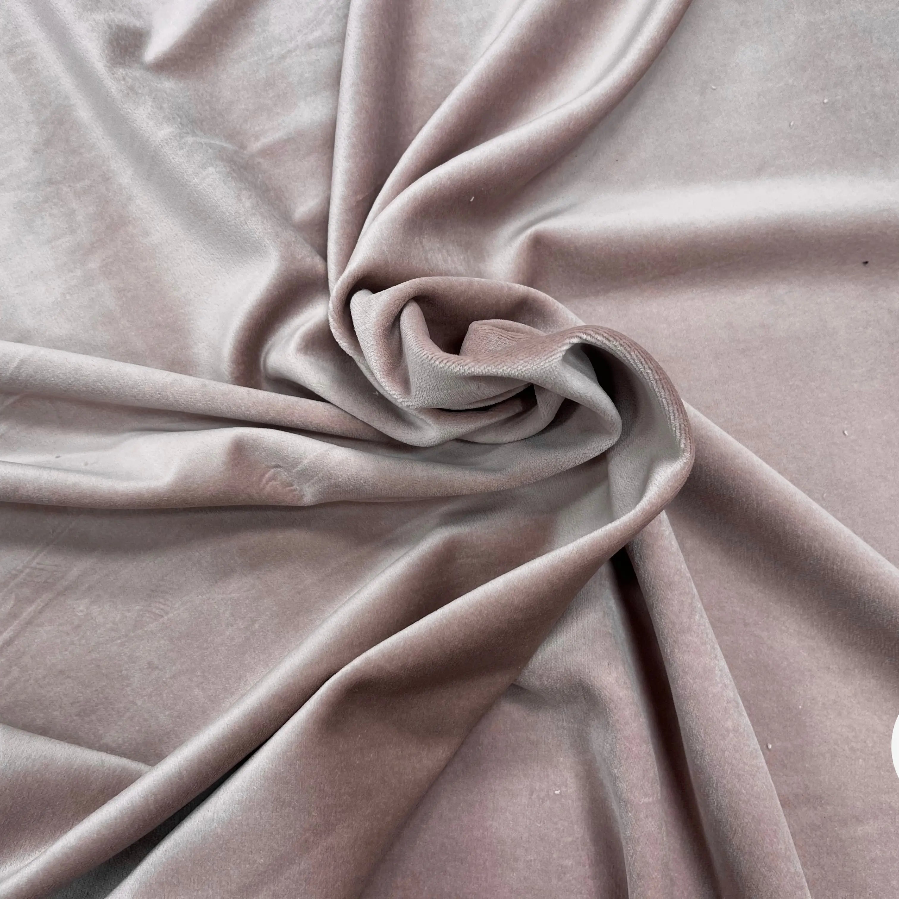 VELOURS LISSE COTON ROSE PALE ITALIEN - My Little Coupon