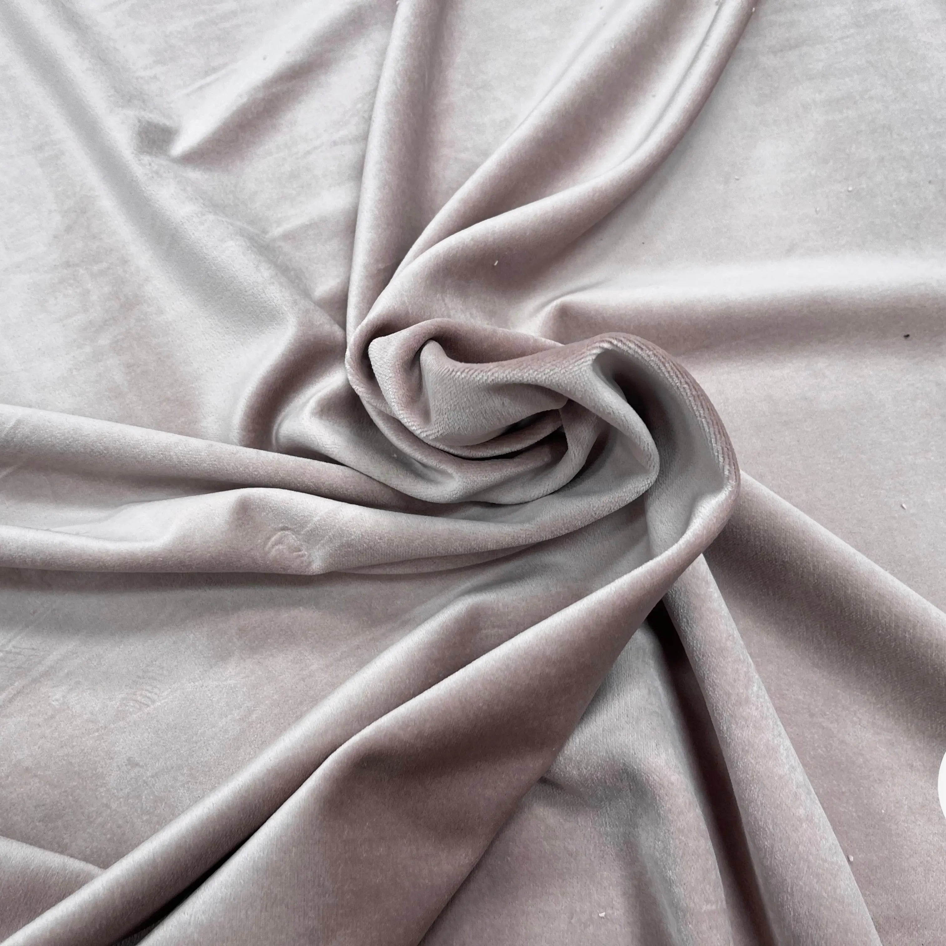 VELOURS LISSE COTON ROSE PALE ITALIEN - My Little Coupon