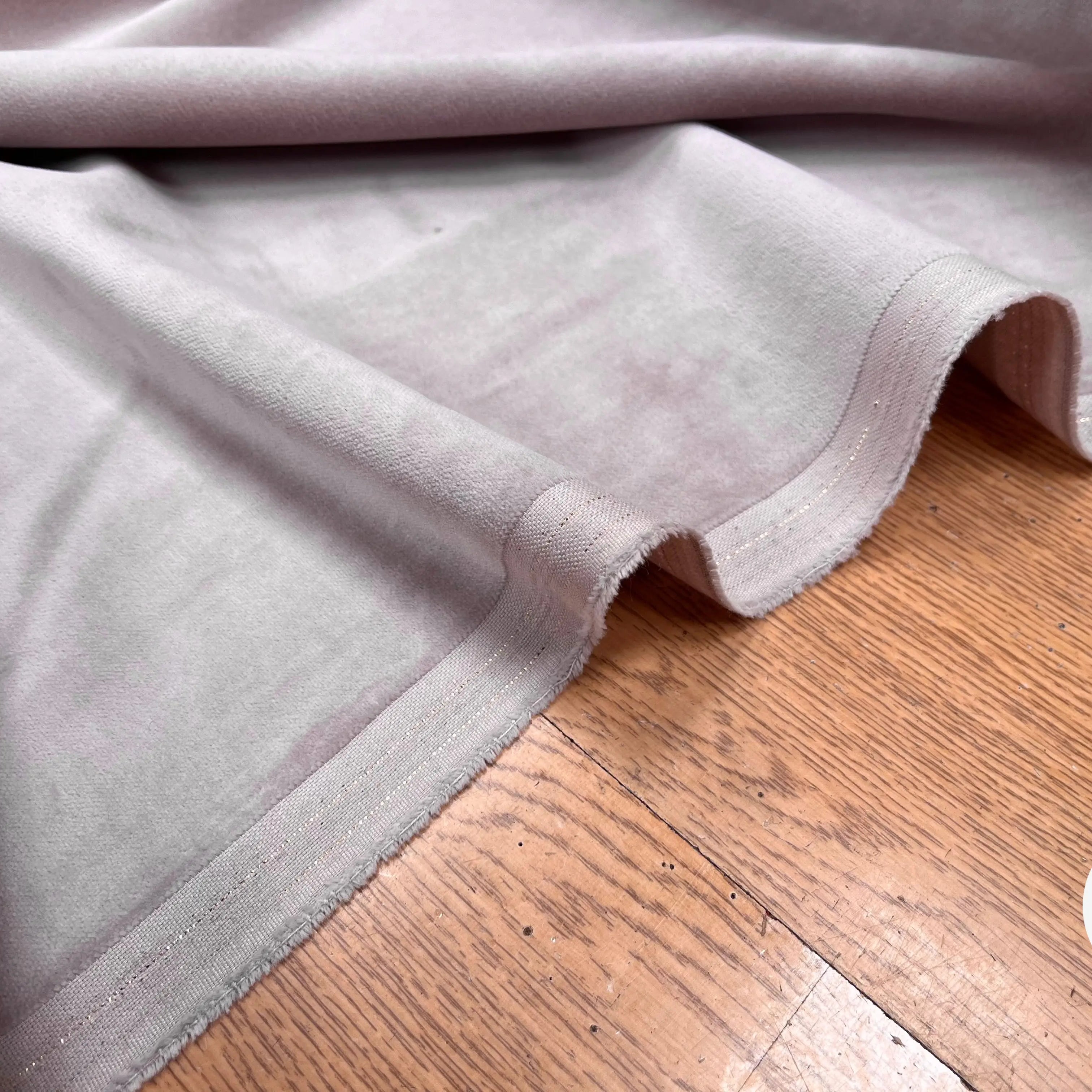 VELOURS LISSE COTON ROSE PALE ITALIEN - My Little Coupon