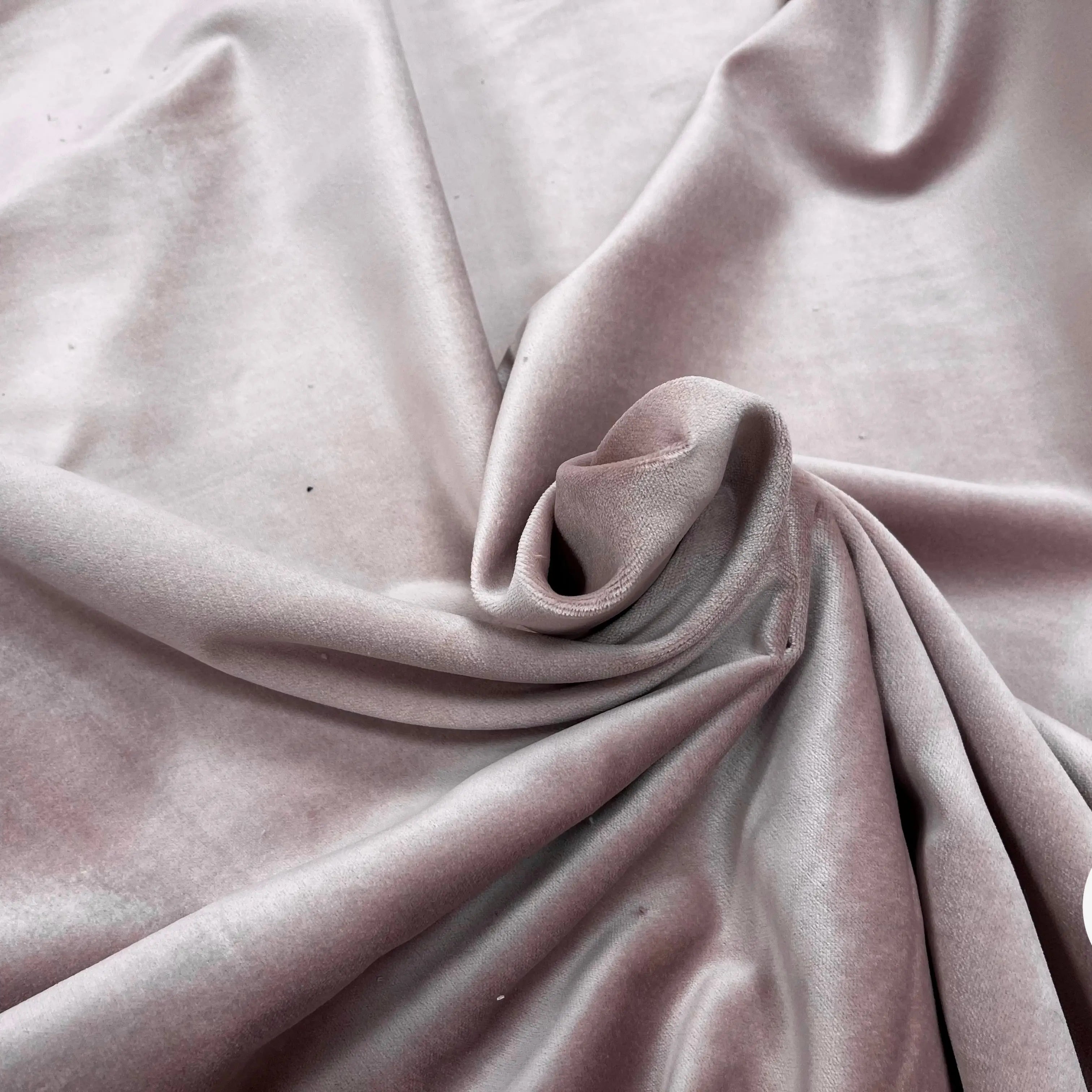 VELOURS LISSE COTON ROSE PALE ITALIEN - My Little Coupon