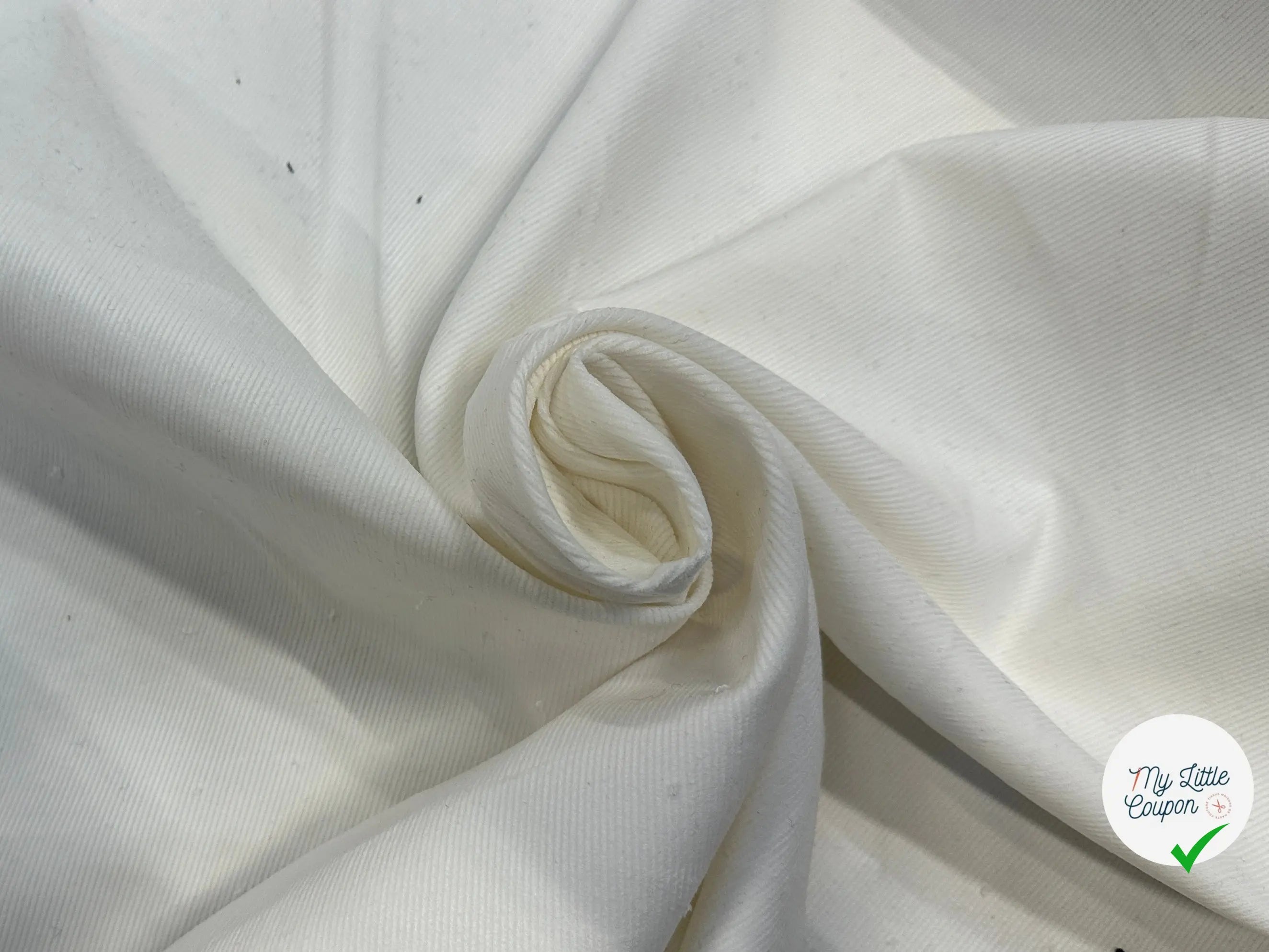 VELOURS MILLE RAIES BLANC - My Little Coupon
