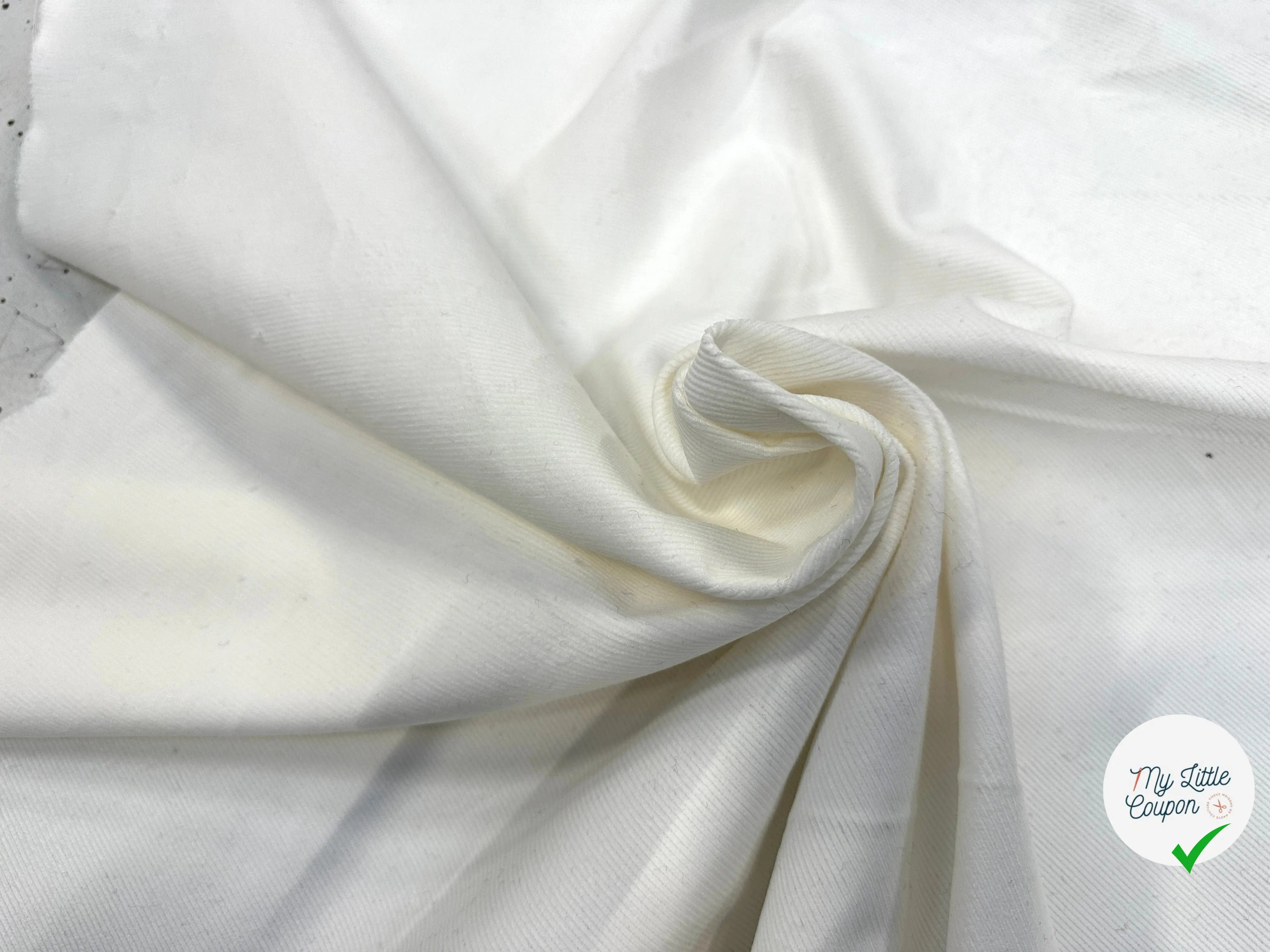 VELOURS MILLE RAIES BLANC - My Little Coupon