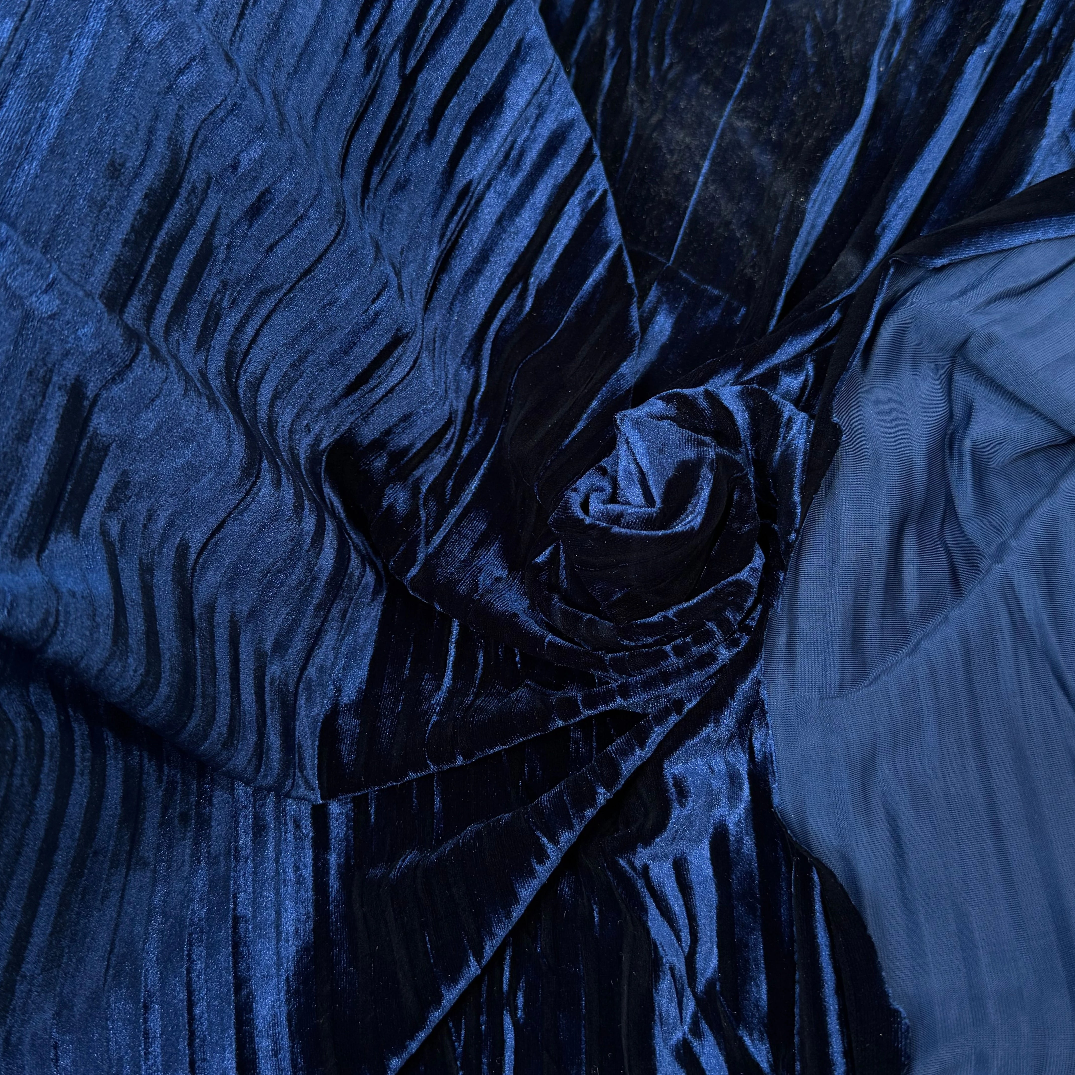 VELOURS PLISSÉ DARK BLUE - My Little Coupon
