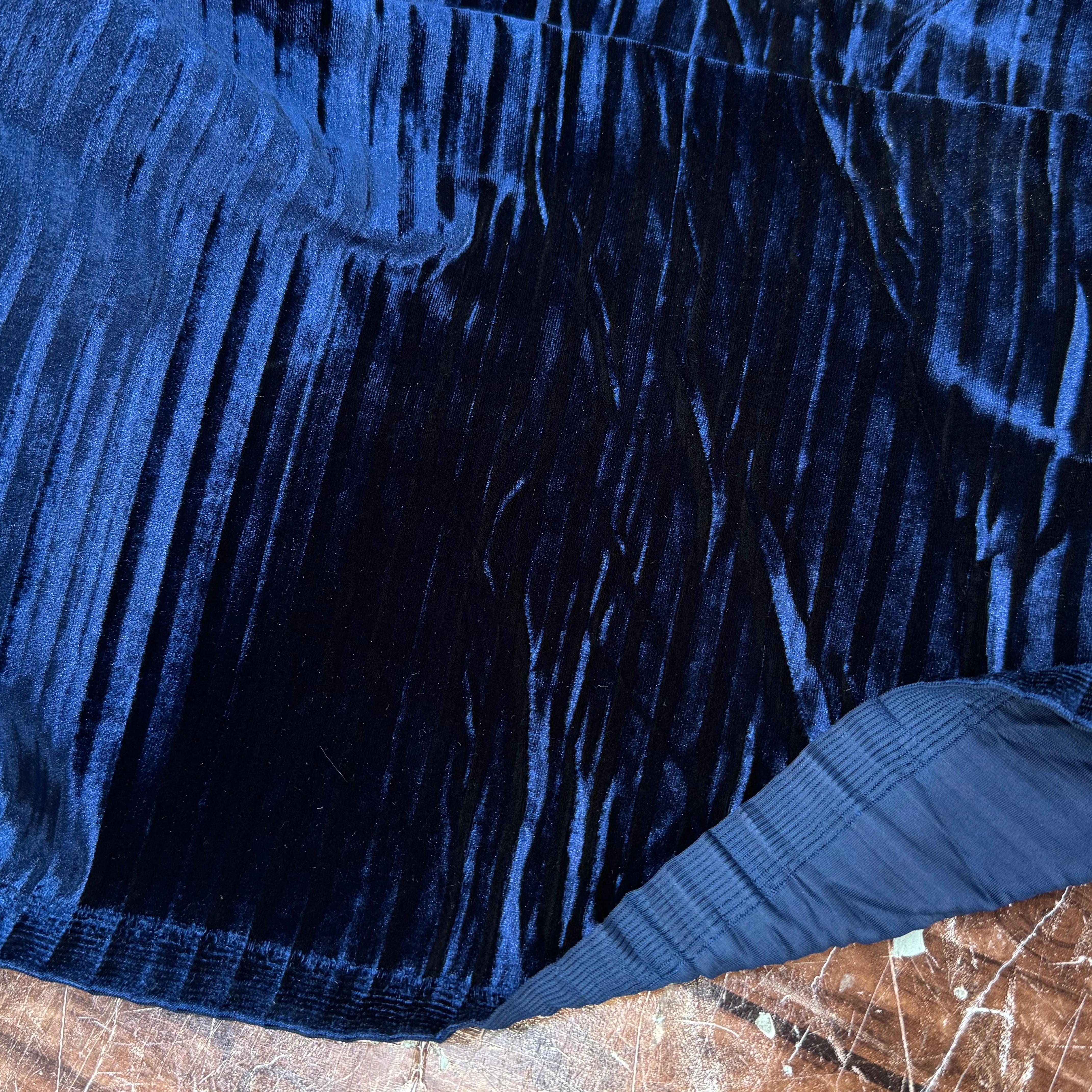 VELOURS PLISSÉ DARK BLUE - My Little Coupon