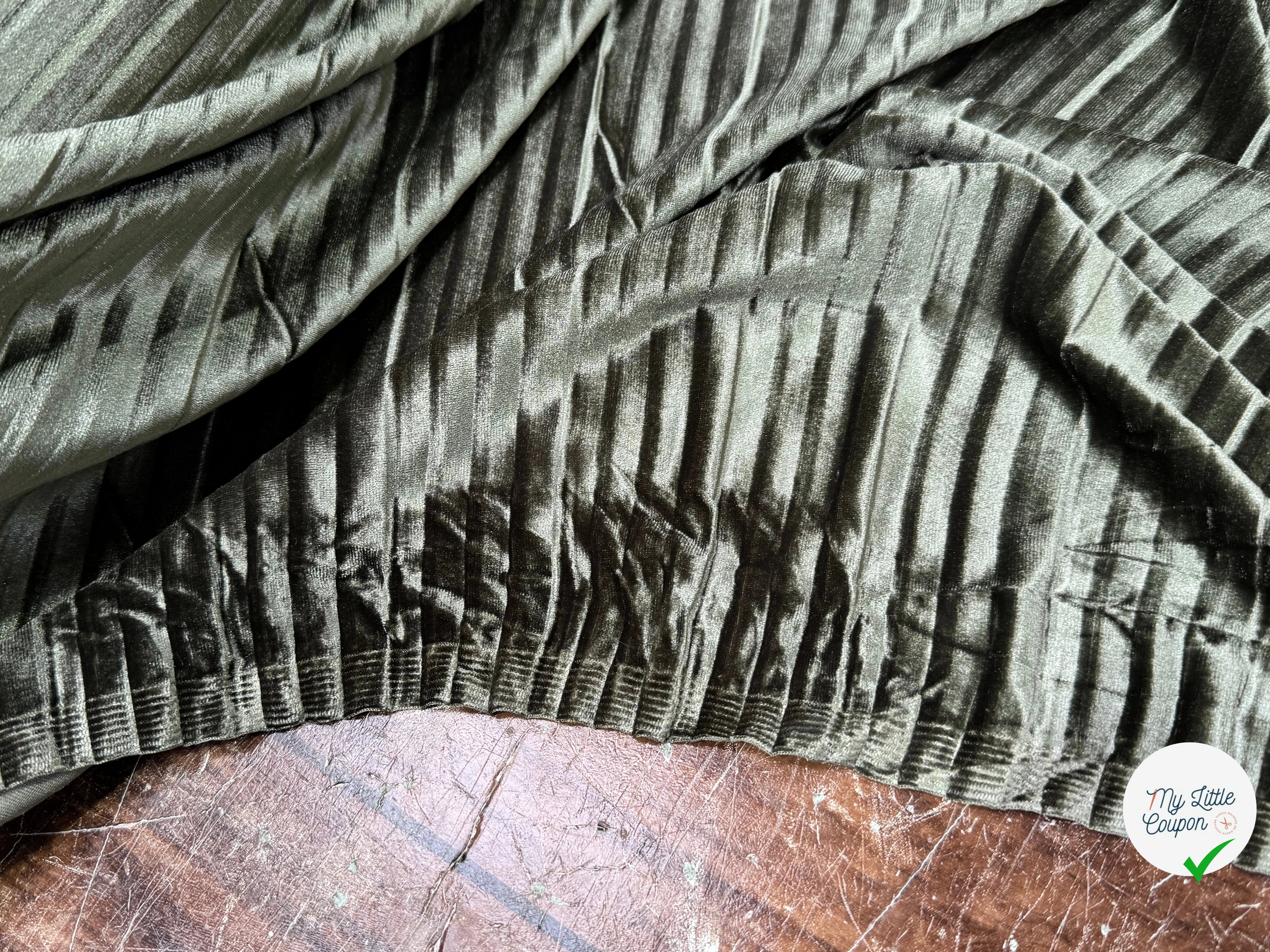VELOURS PLISSÉ DARK GREEN - My Little Coupon