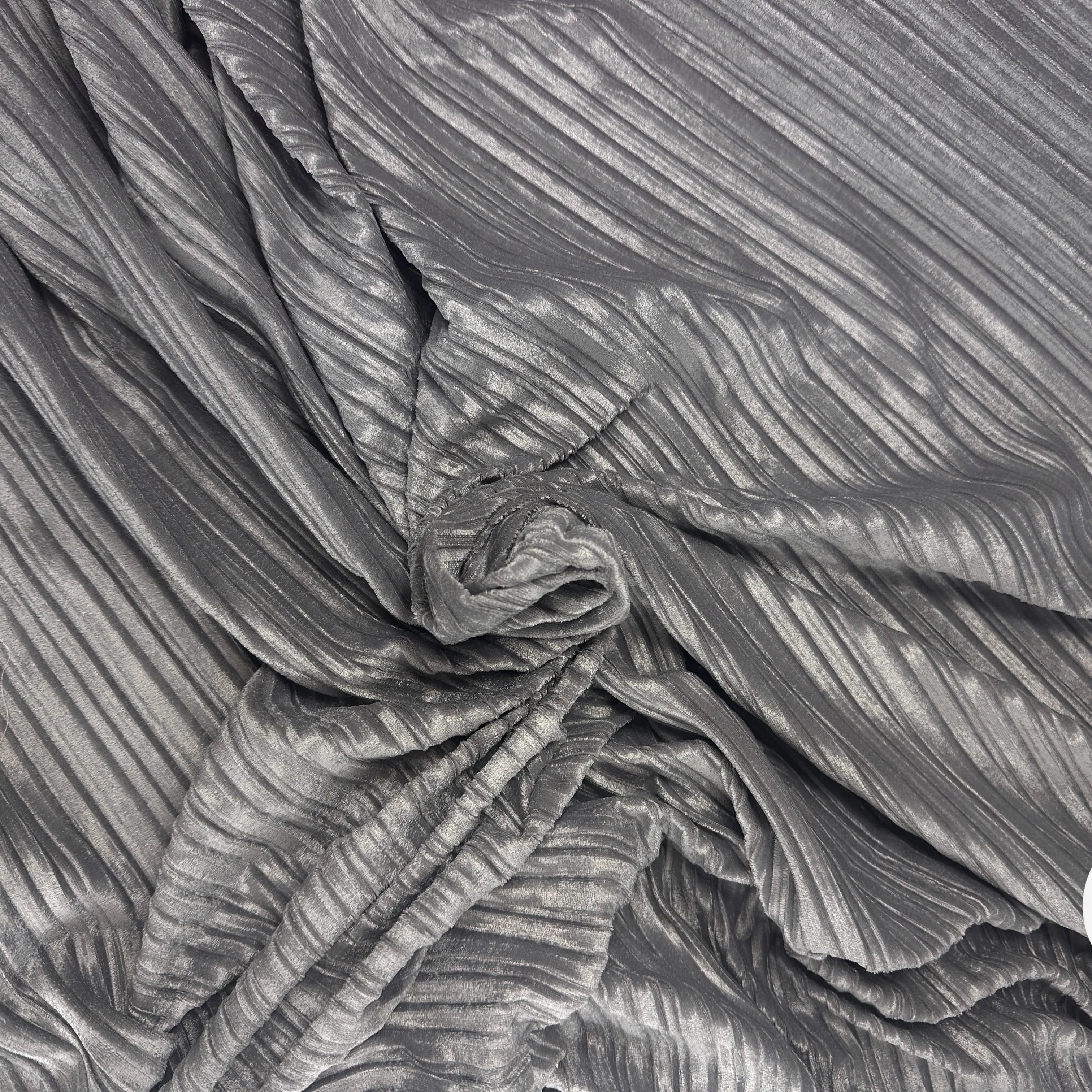 VELOURS PLISSÉ GRIS TAUPE MLC INTERN