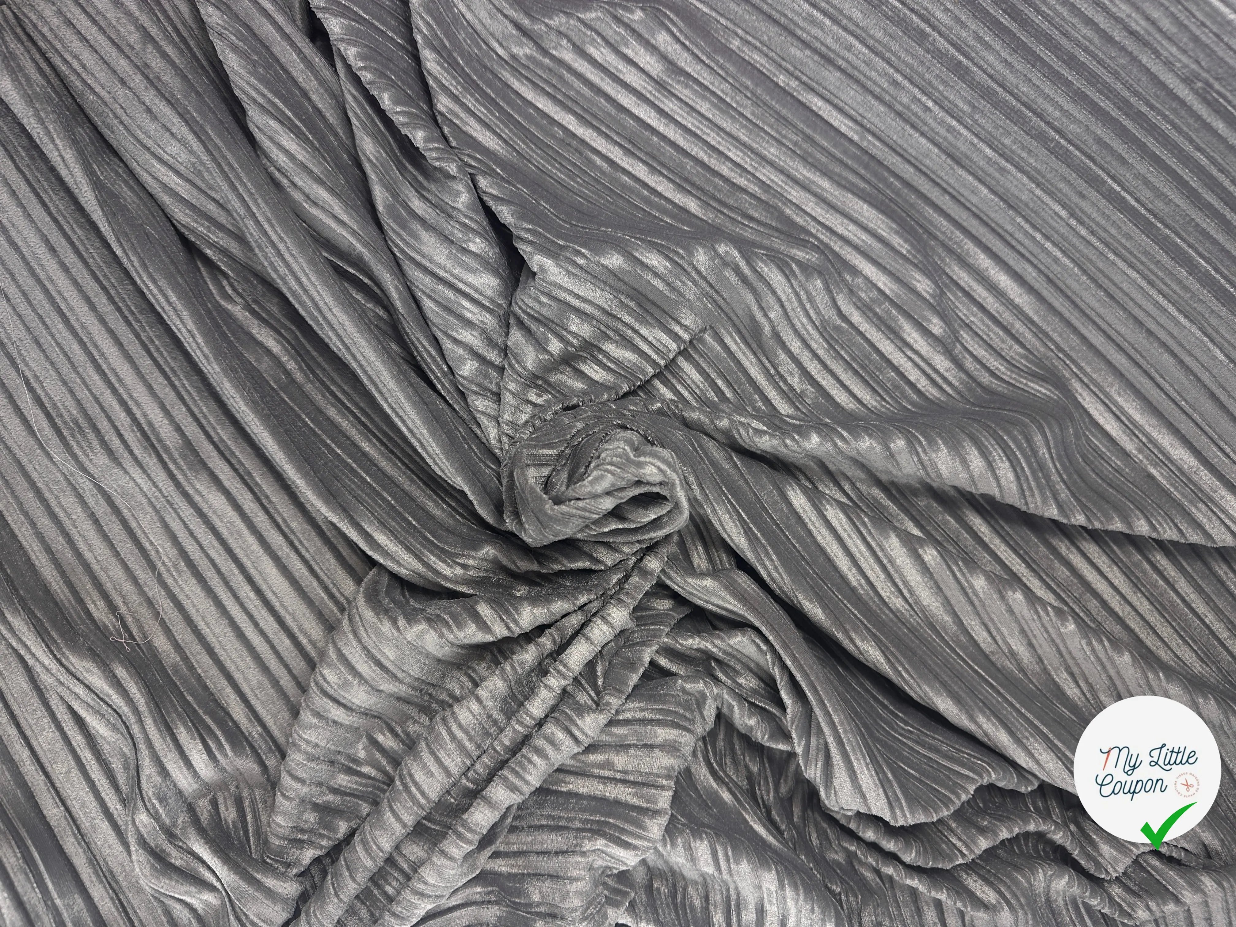 VELOURS PLISSÉ GRIS TAUPE MLC INTERN