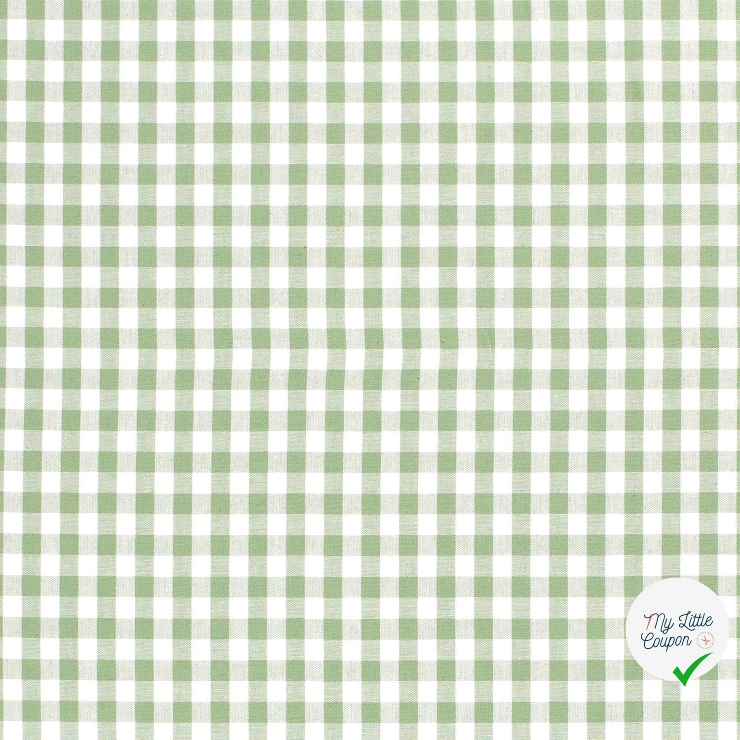 Vichy carreaux moyens coton menthe
