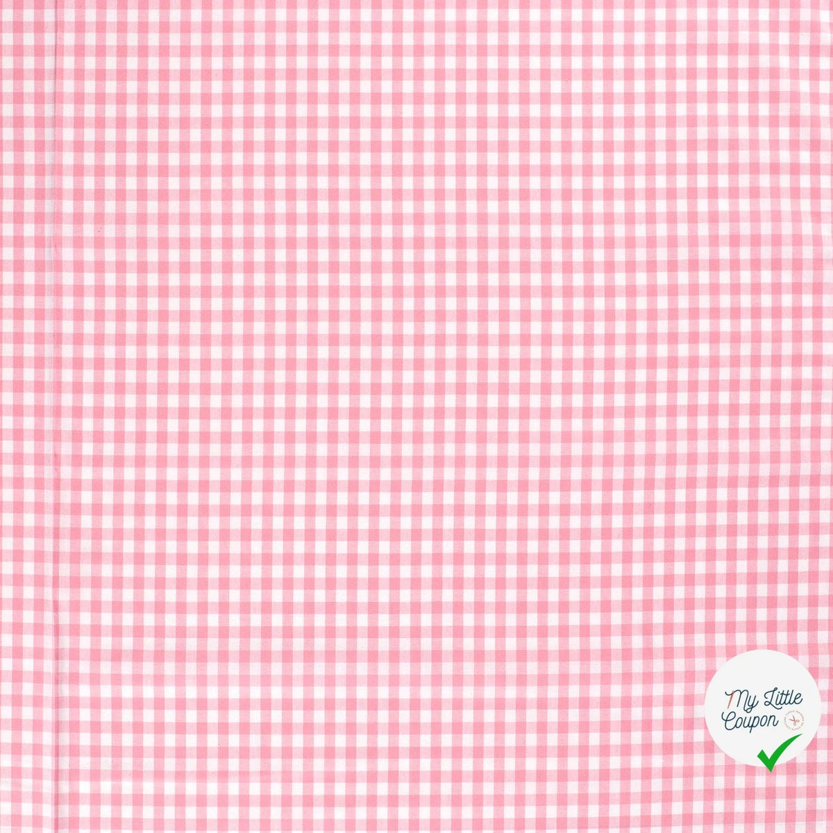 VICHY CARREAUX MOYENS COTON ROSE CLAIR - My Little Coupon