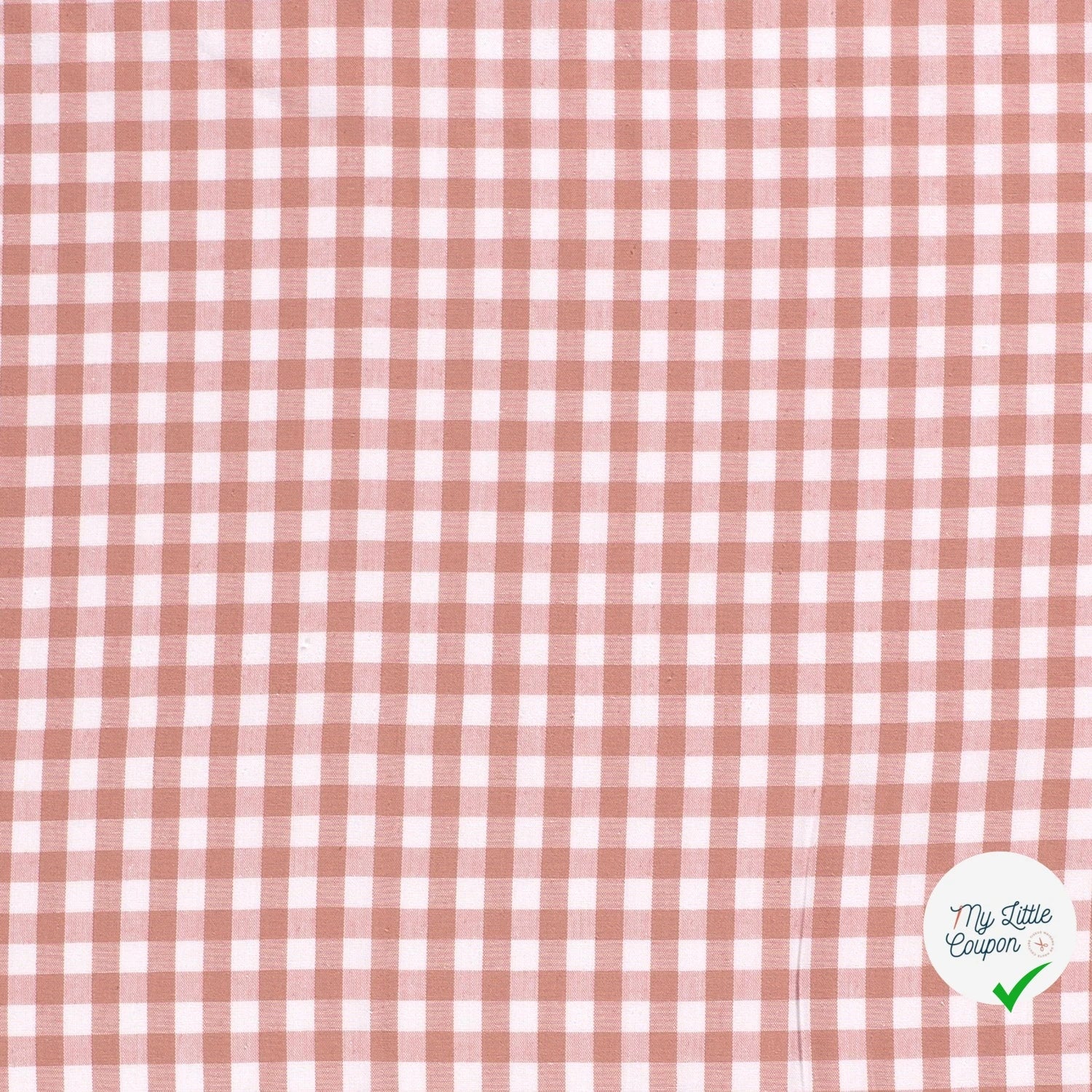 VICHY CARREAUX MOYENS COTON ROSE - My Little Coupon