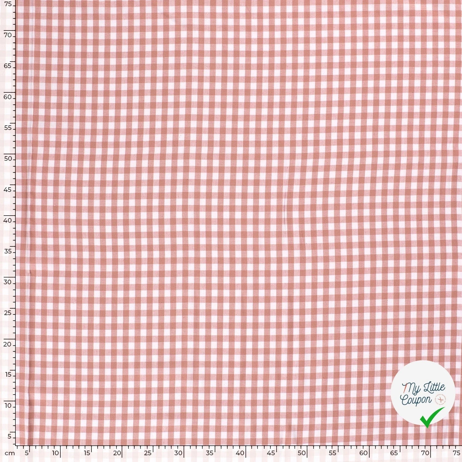 VICHY CARREAUX MOYENS COTON ROSE - My Little Coupon