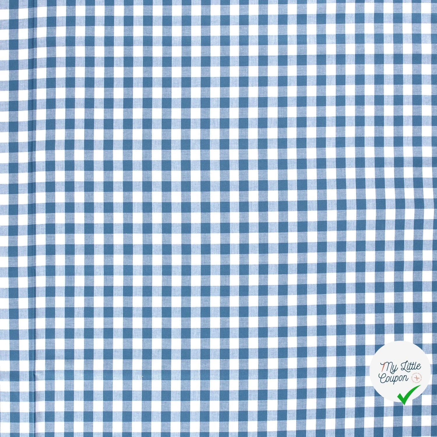 VICHY GROS CARREAUX COTON INDIGO - My Little Coupon
