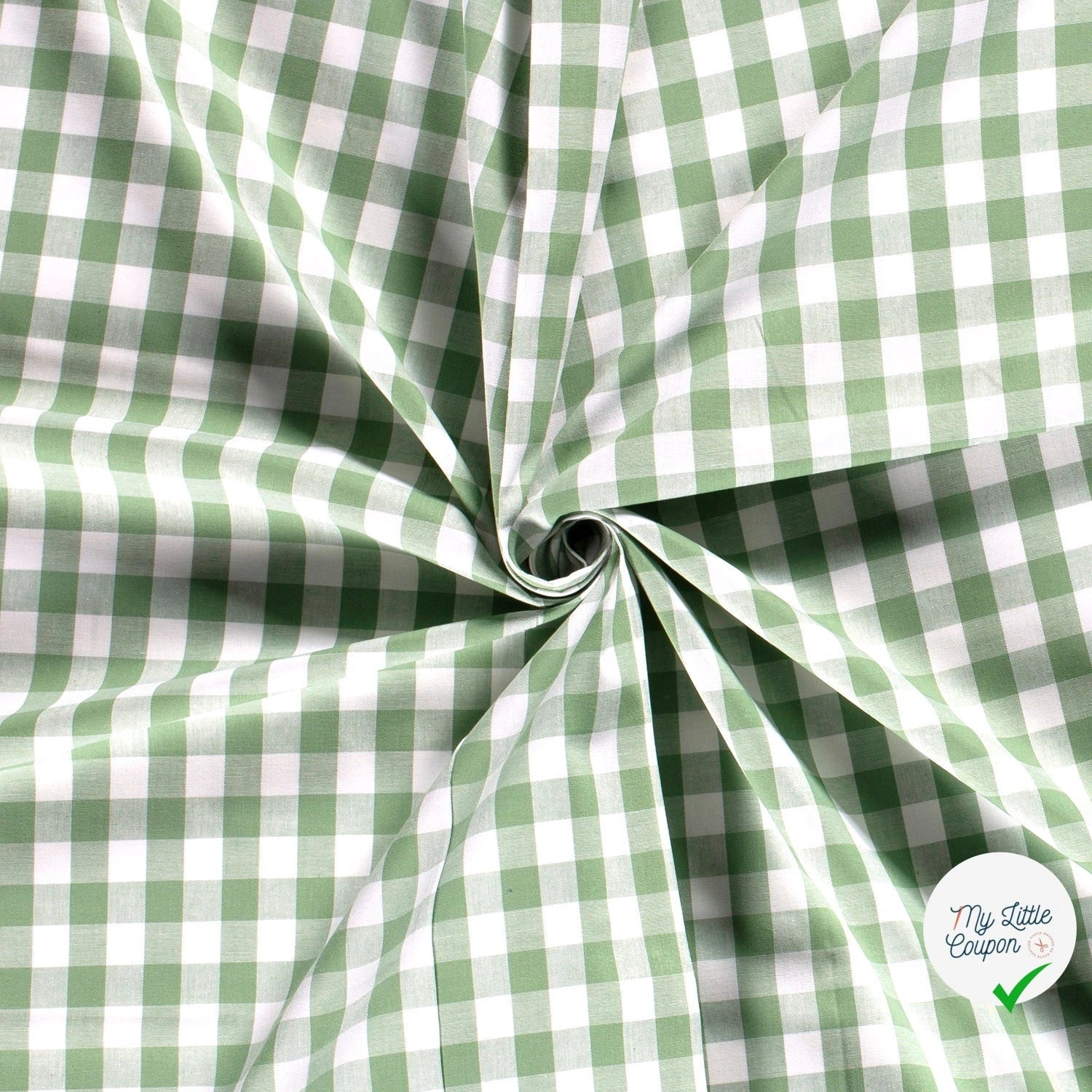 VICHY GROS CARREAUX COTON MENTHE - My Little Coupon