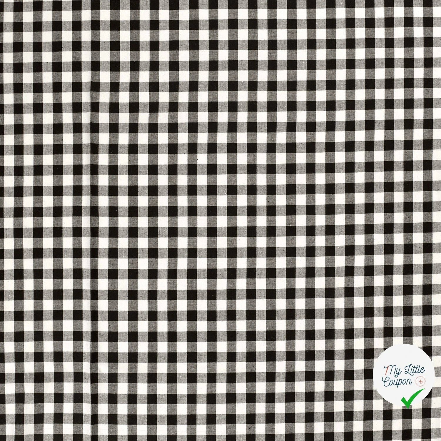 VICHY GROS CARREAUX COTON NOIR - My Little Coupon